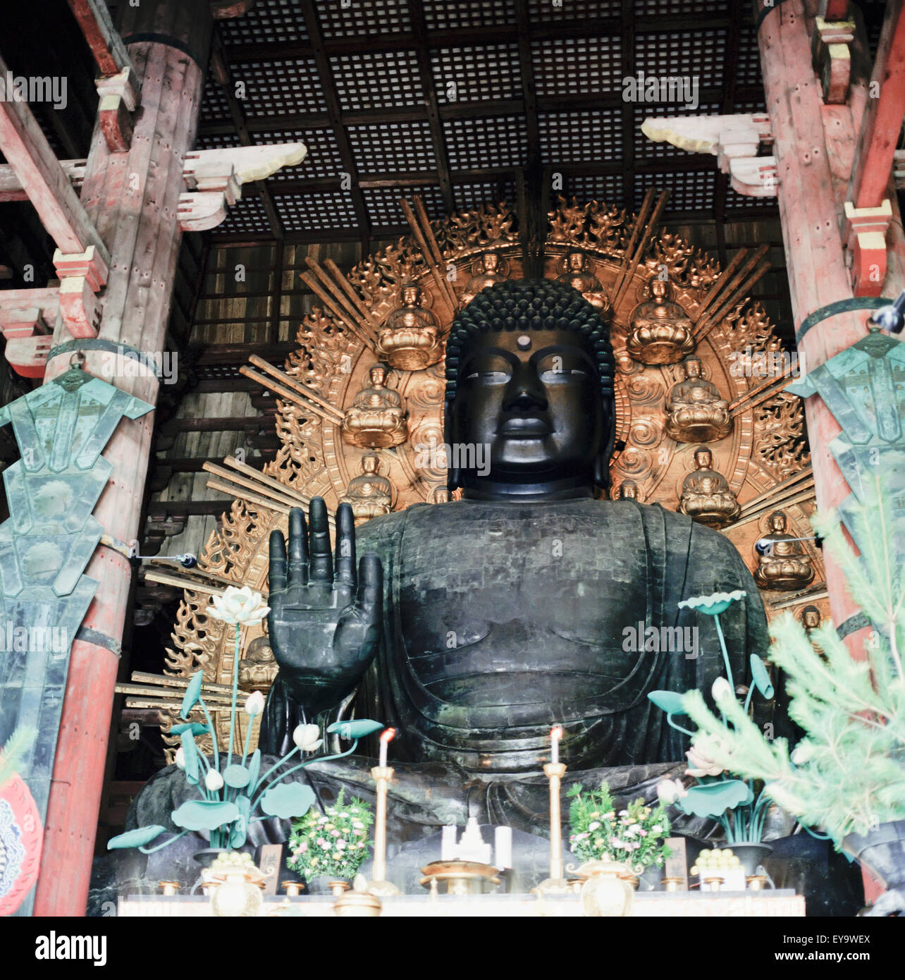 The Great Buddha Statue At Todaiji Temple Stock Photo Alamy