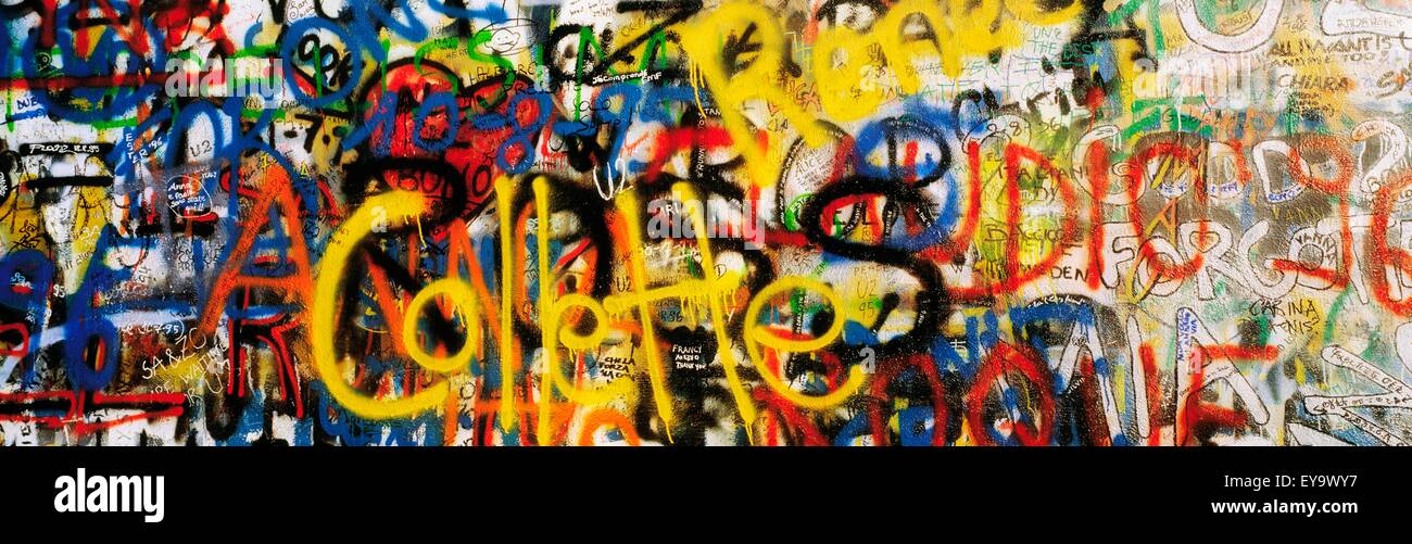Windmill Lane, Dublin, Co Dublin, Ireland; Graffiti On The U2 Wall Stock Photo