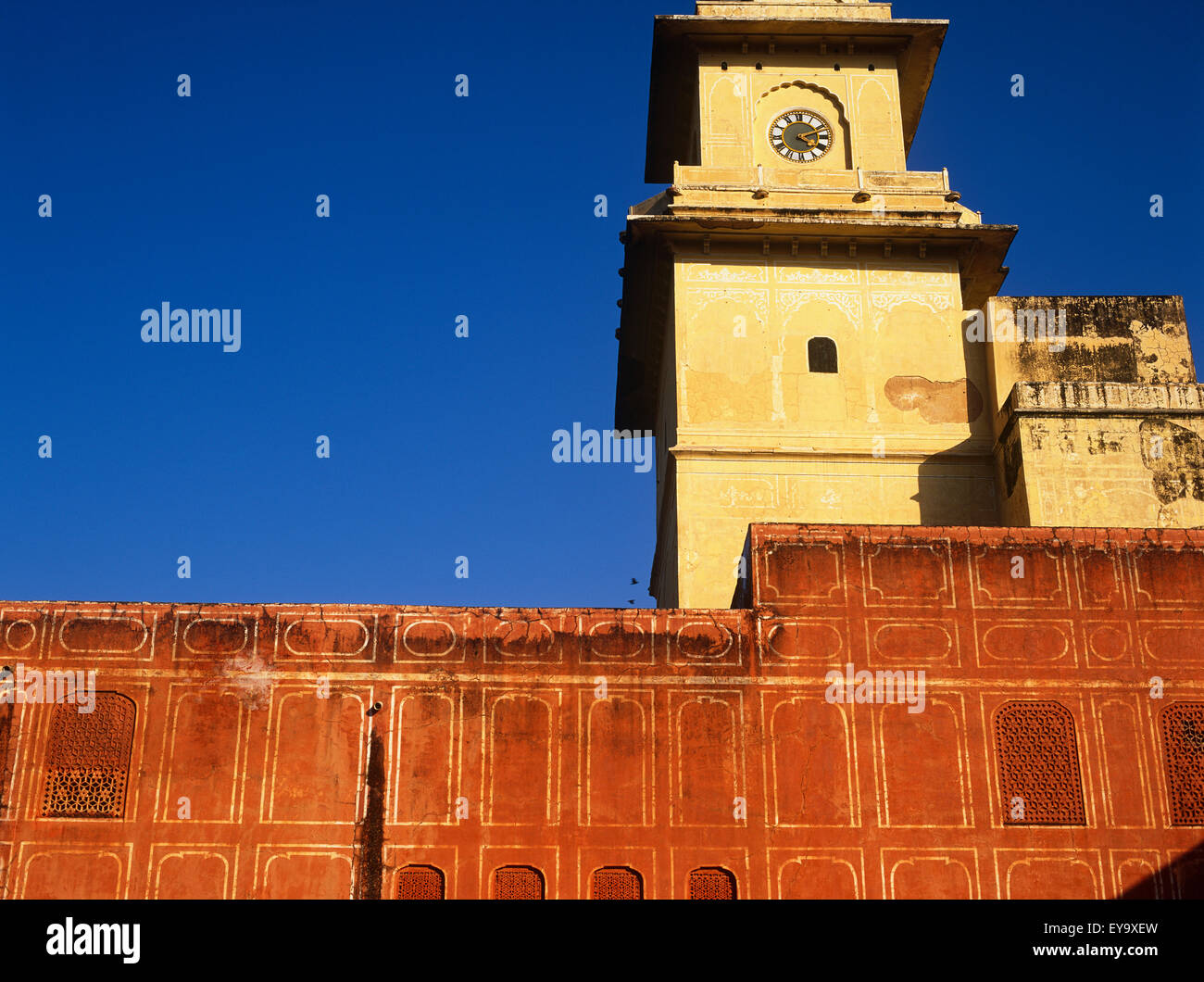 Jaipur Palace Clock Tower Stock Photo Alamy