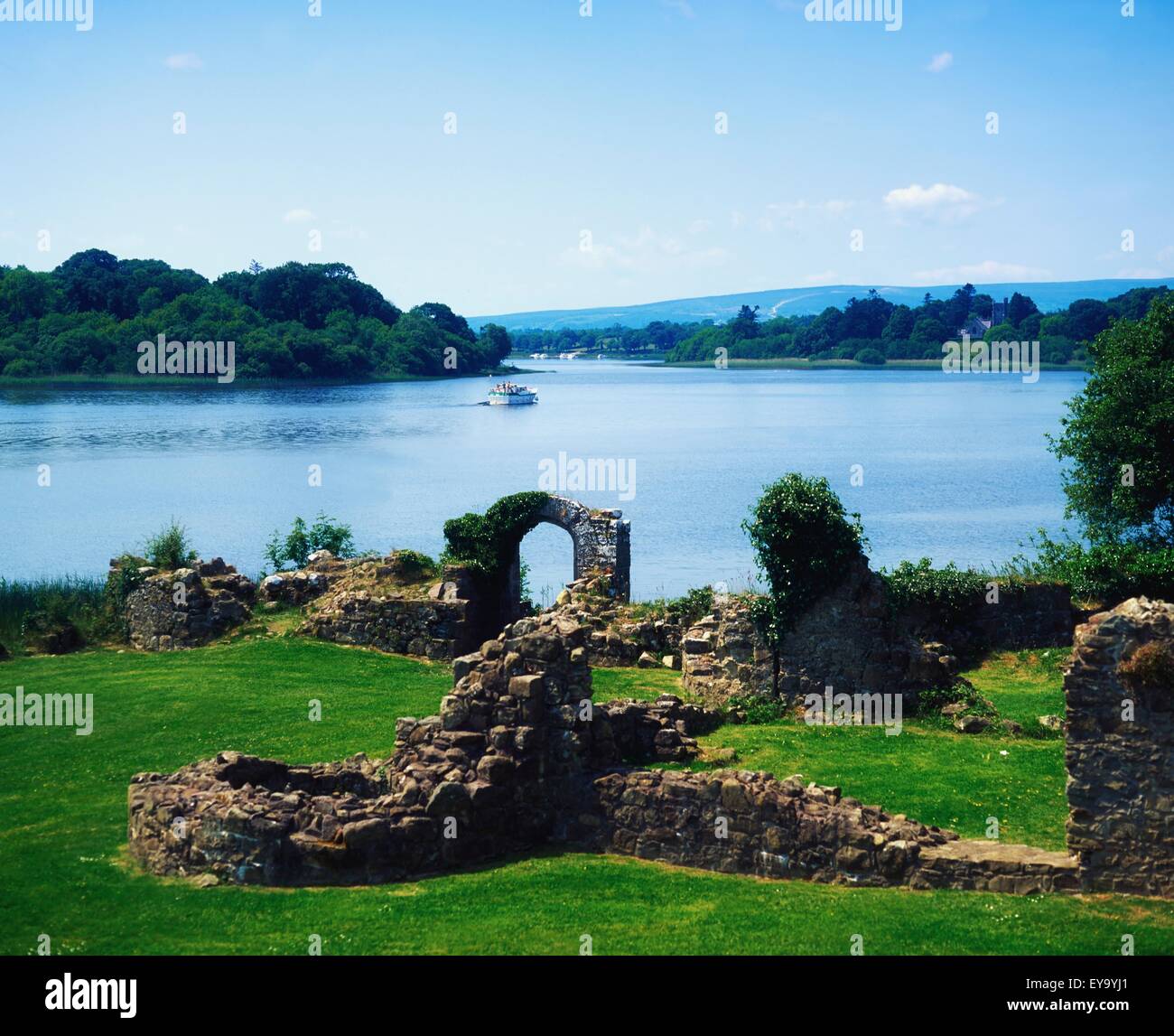 Upper Lough Erne, Co Fermanagh, Ireland; Boat Cruising Near Crom Castle