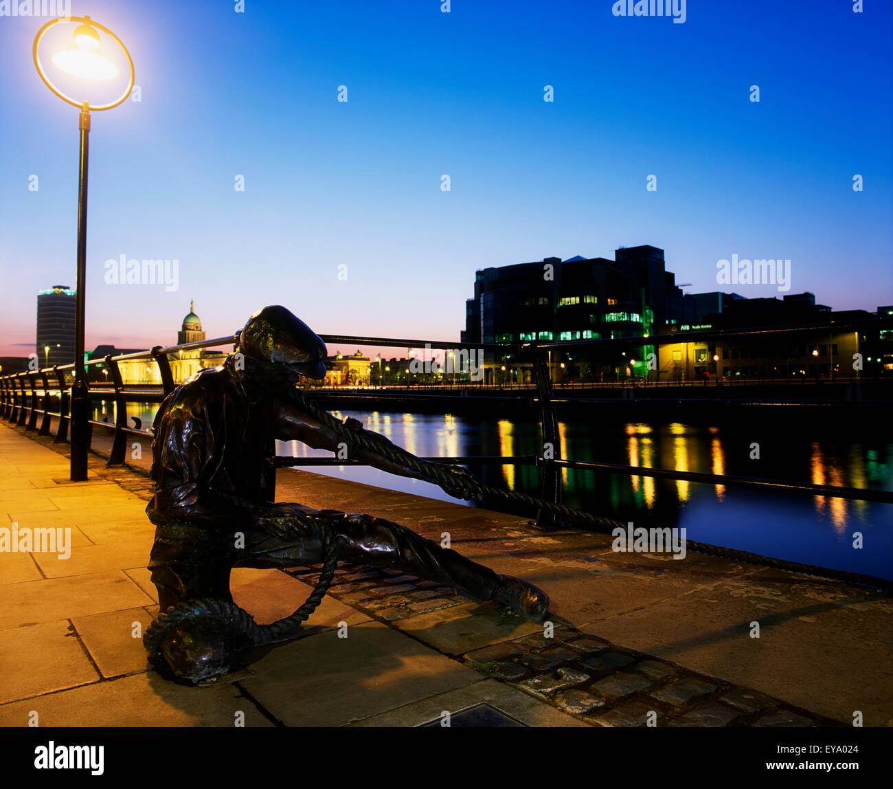 Dublin Sculpture, The Docker, City Quay, Dublin, Ireland Stock Photo