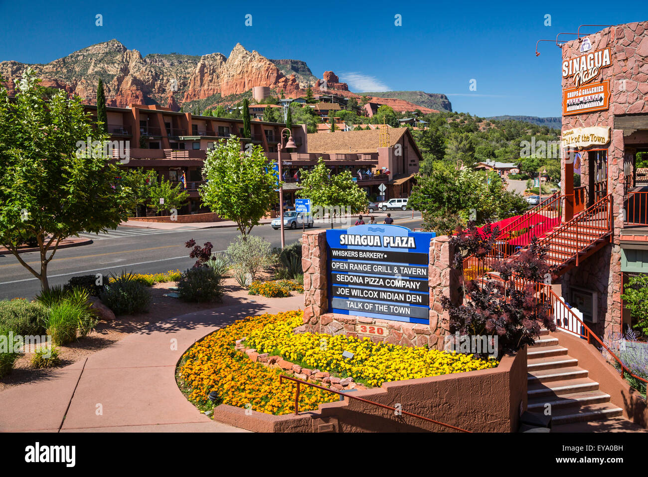 A downtown street with shops and stores in Sedona, Arizona, USA Stock Photo Alamy