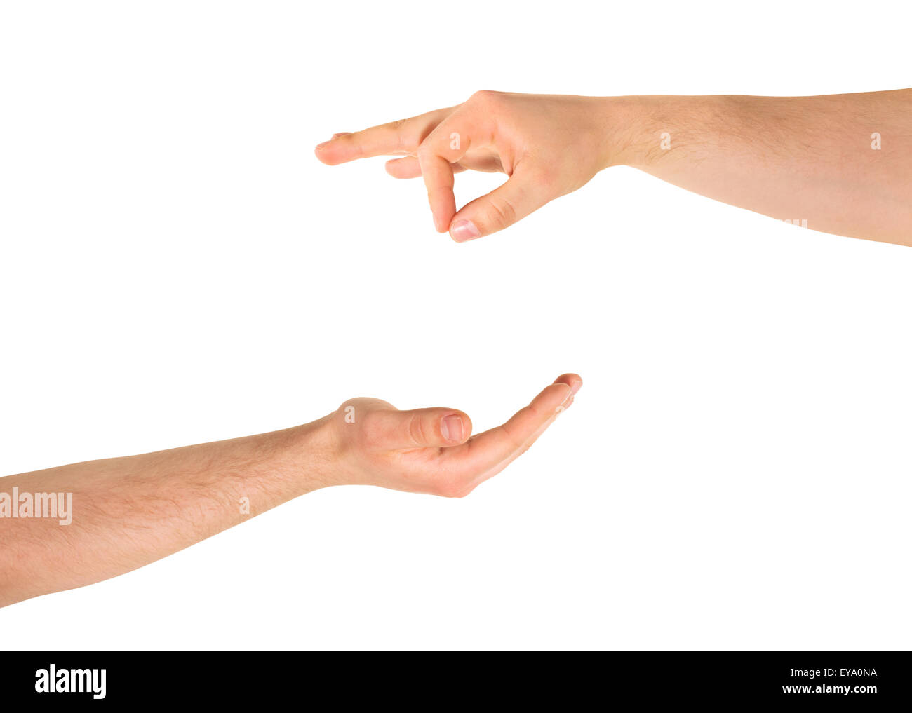 Begging for help hand gesture isolated Stock Photo Alamy