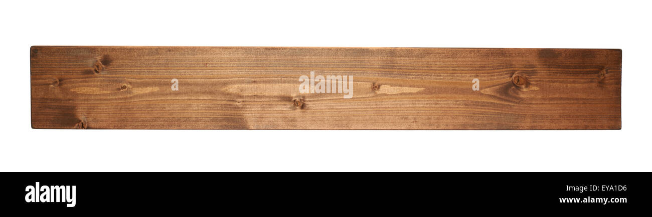 Colored pine wood board plank isolated Stock Photo