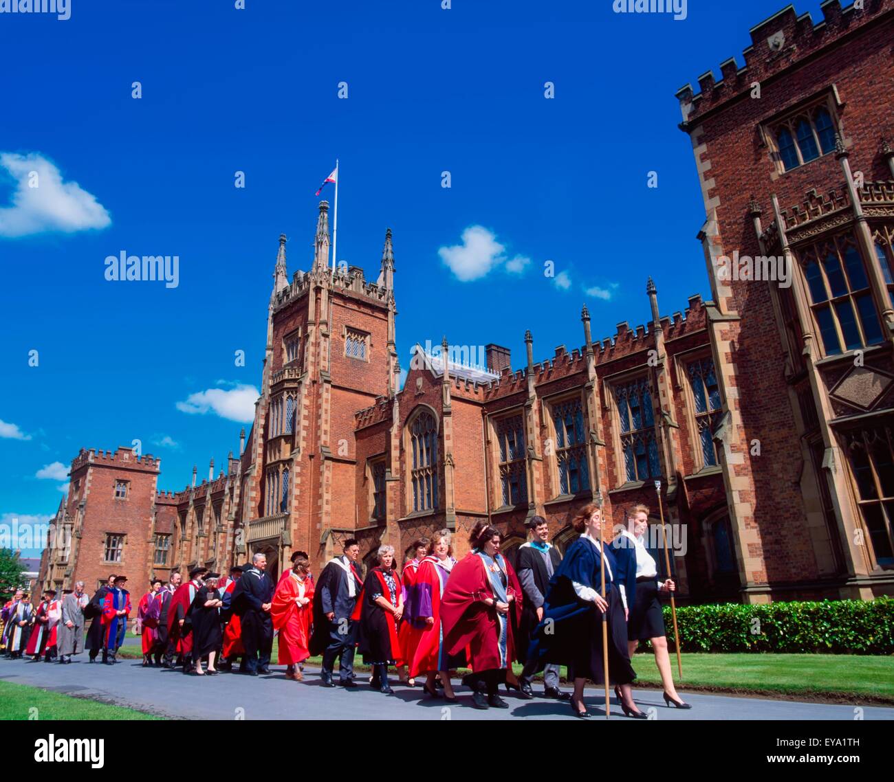 Queen's University, Belfast, Ireland, Parade Of Academics, Graduation Ceremony Stock Photo