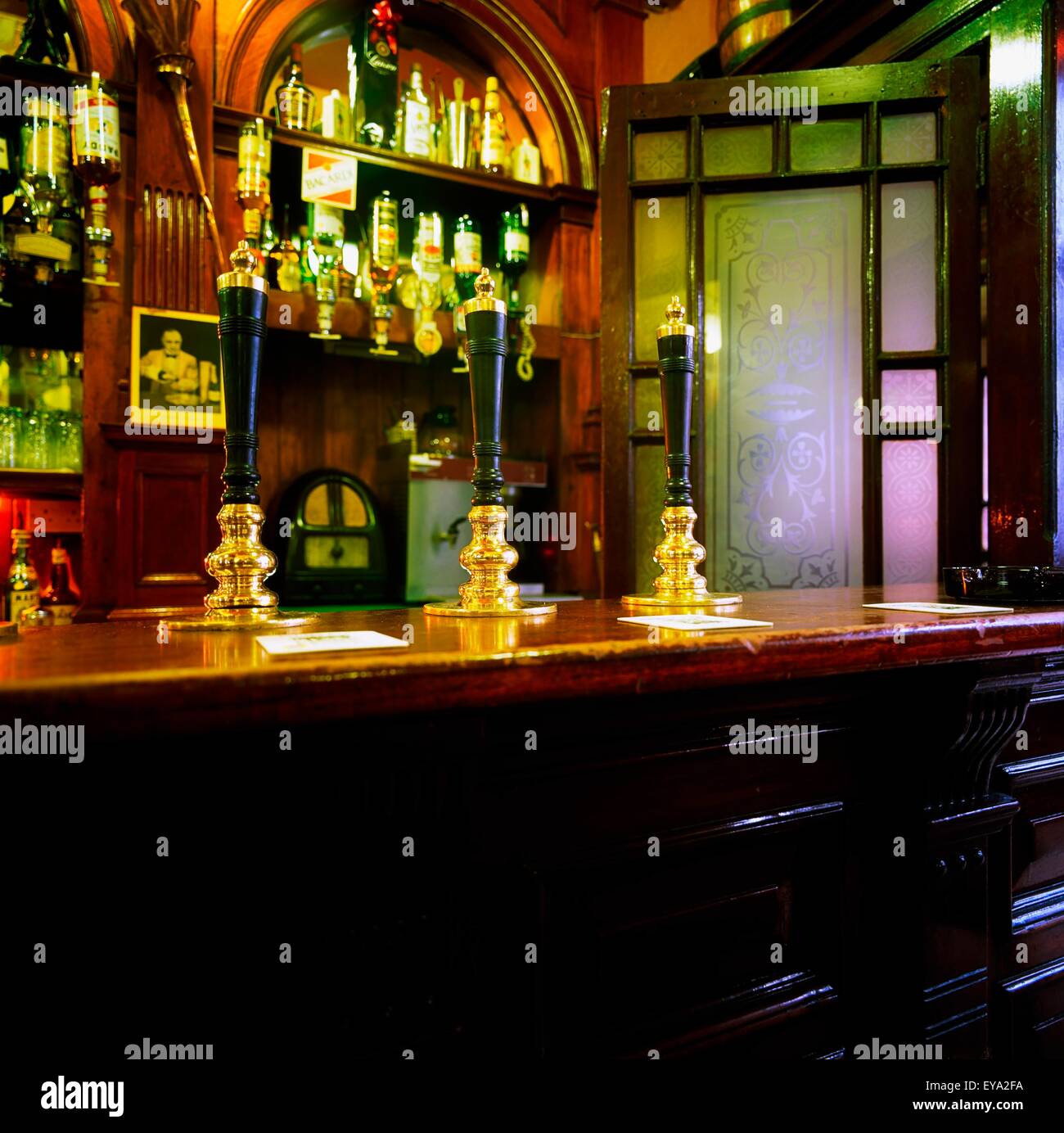 The Palace Bar, Co Dublin, Ireland; Traditional Irish Pub Stock Photo