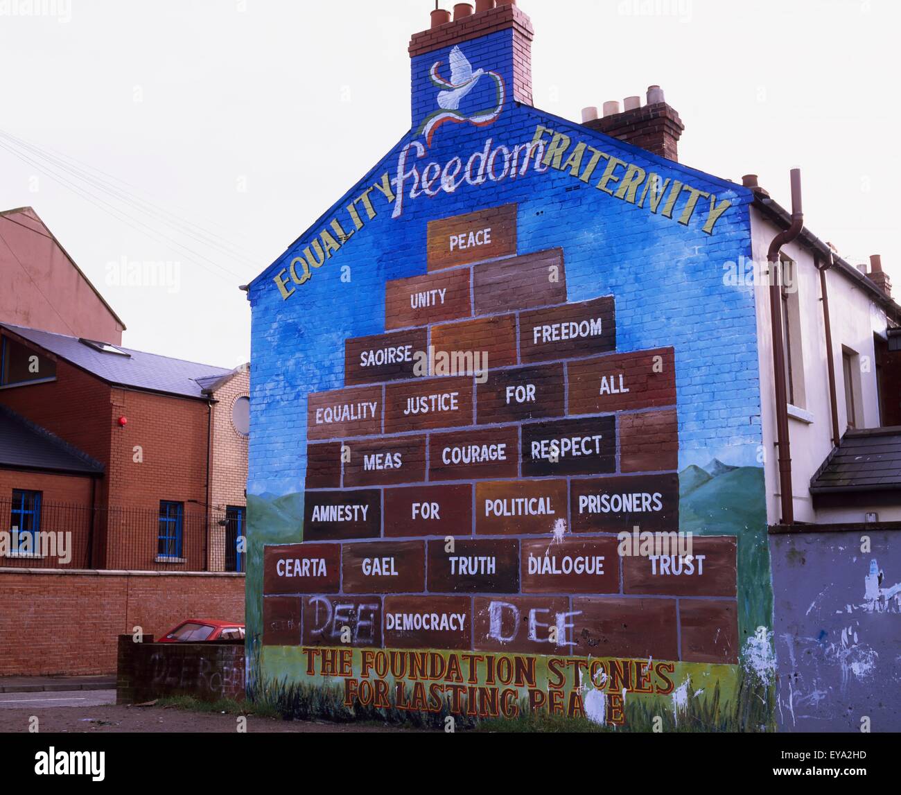 Peace Mural, Belfast, Ireland Stock Photo