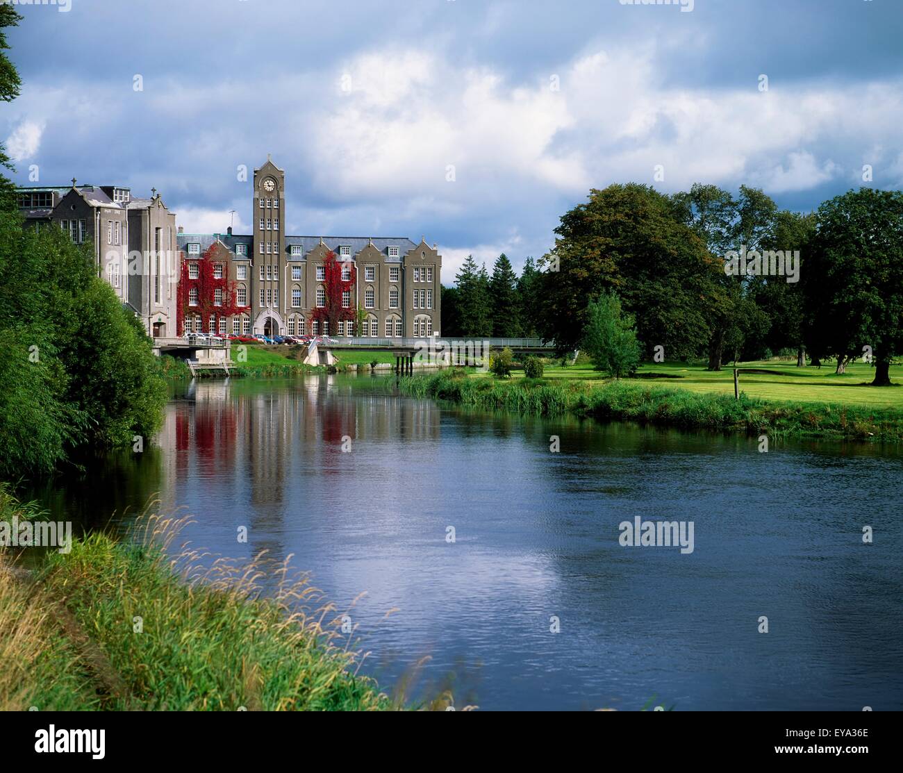Newbridge College, River Liffey, Co Kildare, Ireland Stock Photo
