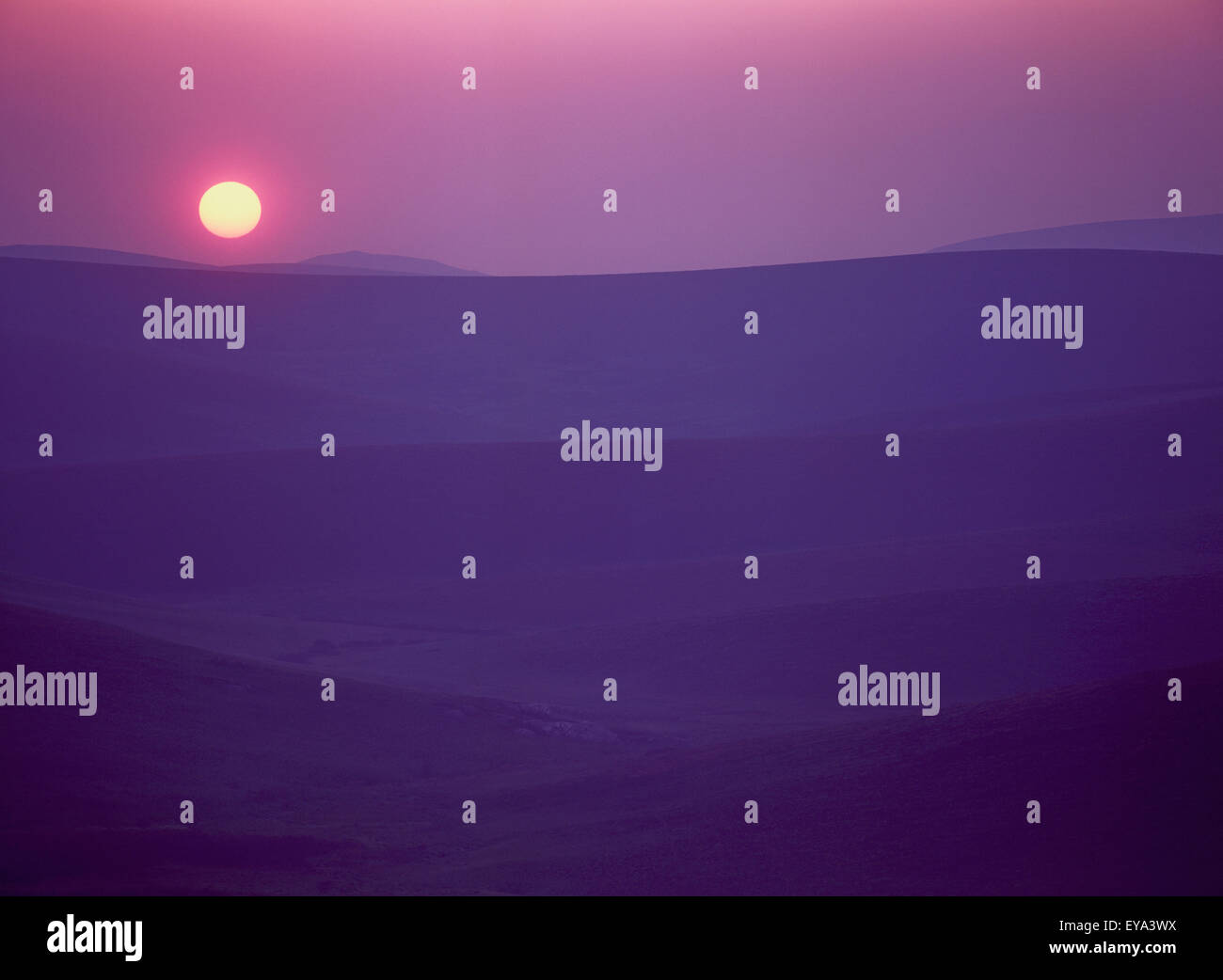 Sunrise Over Nyika Plateau,Malawi Stock Photo