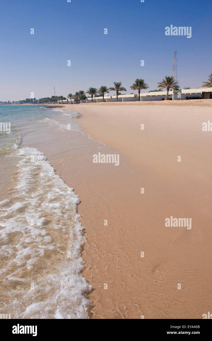 Beach At Holiday Resort, Qatar Stock Photo