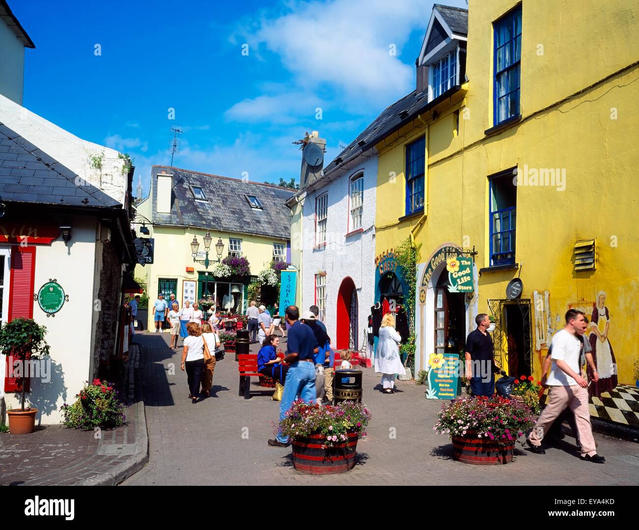 Kinsale, Co Cork, Ireland; People Walking In A Town Stock Photo