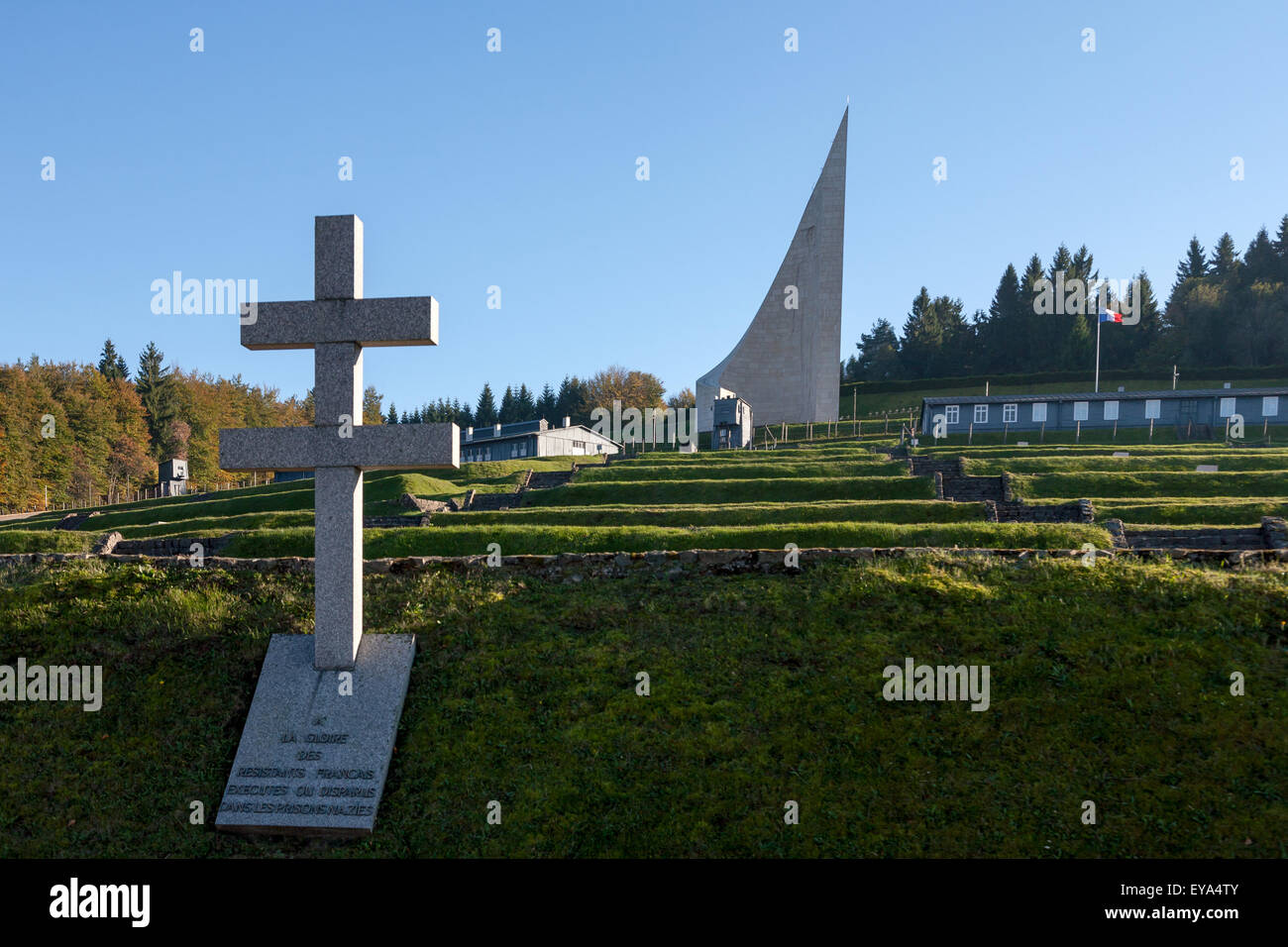 Natzweiler, France, memorial of the former concentration camp Natzweiler-Struthof Stock Photo