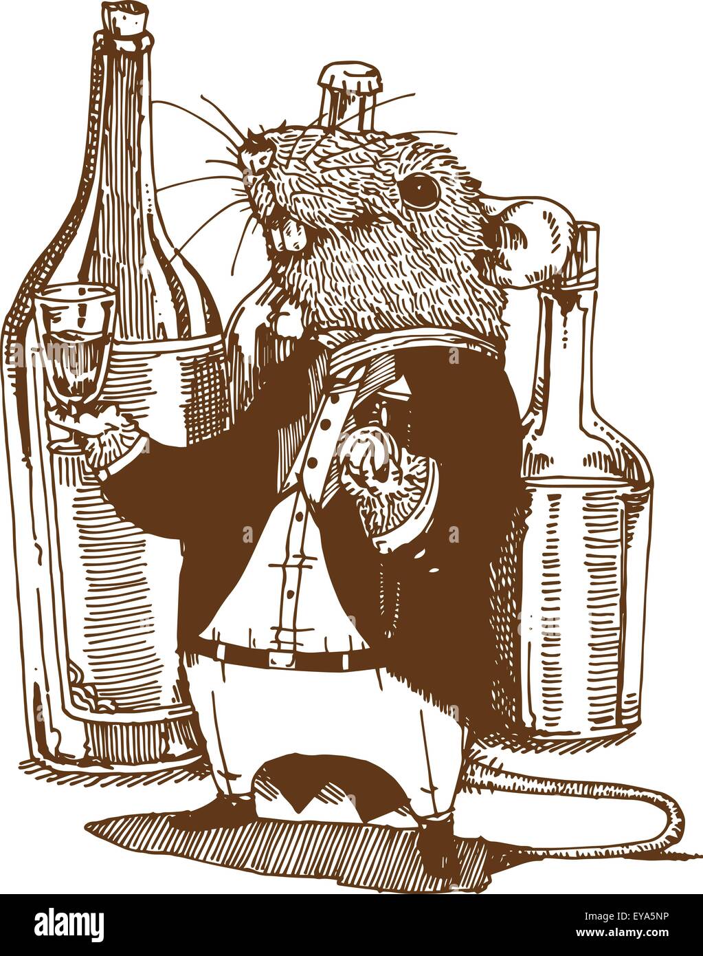 Rat drink Stock Vector Images - Alamy