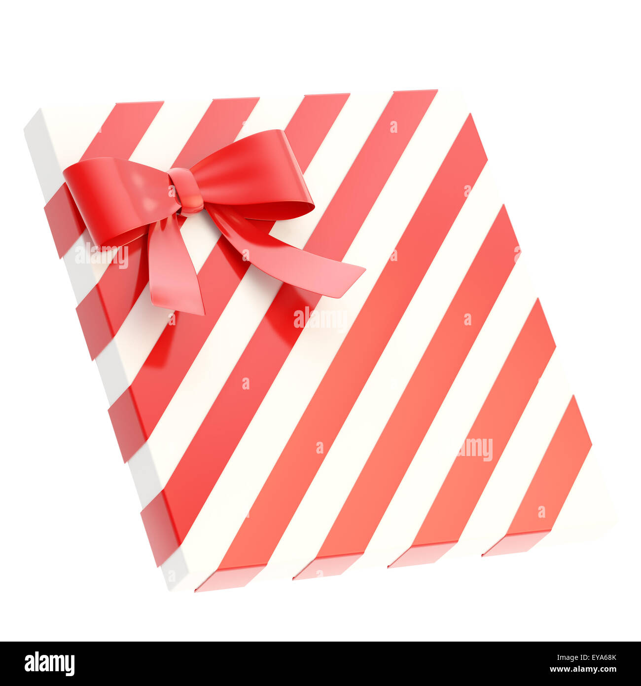 Wrapped gift box with a bow and ribbon Stock Photo - Alamy