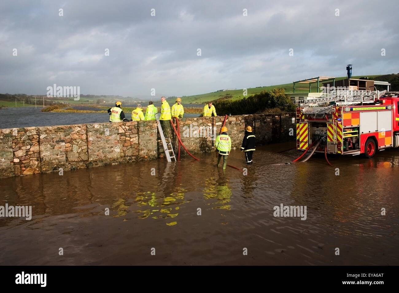 Bunmahon, Co Waterford, Ireland; Flooding In A Town Stock Photo Alamy