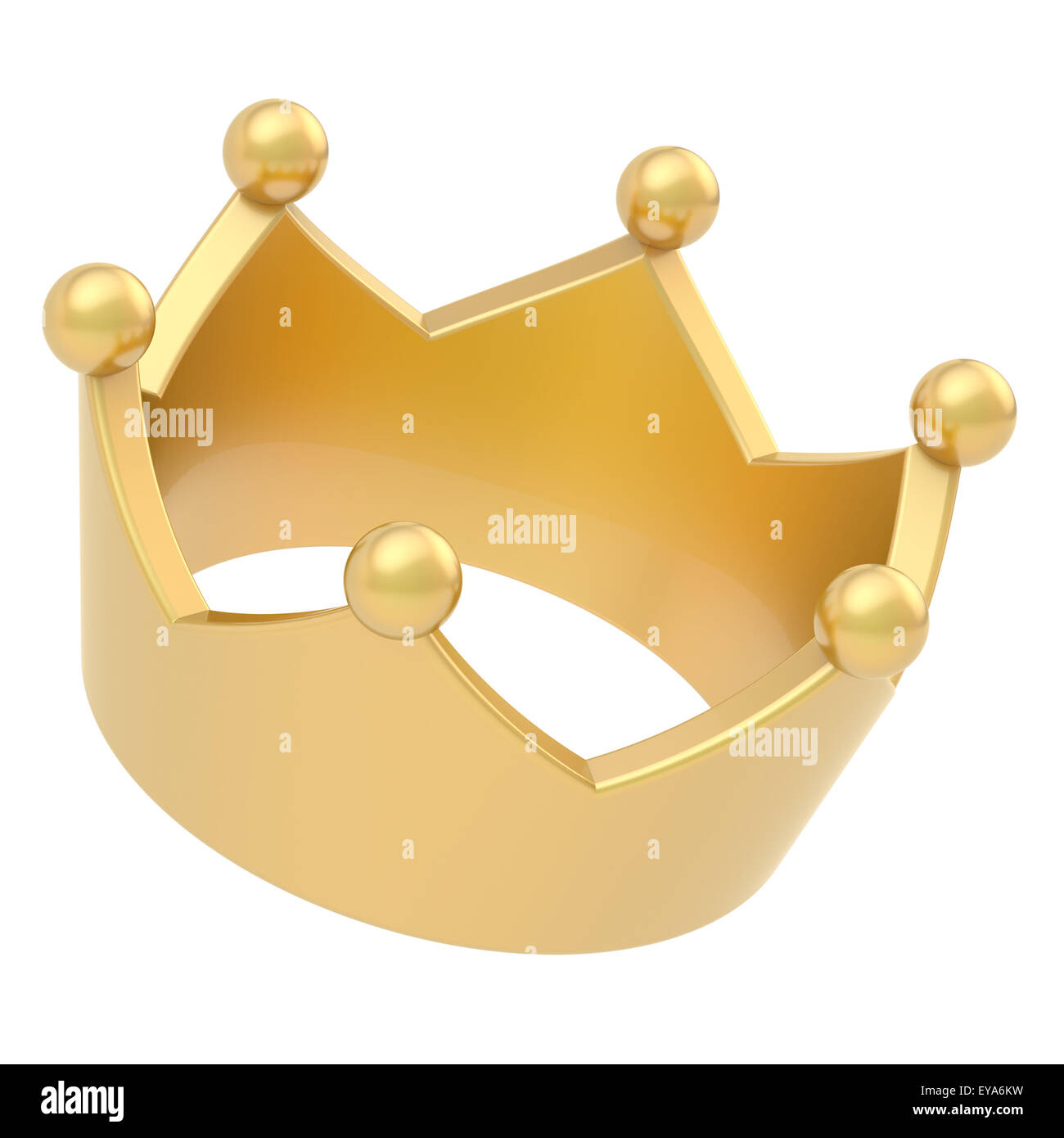 3d render golden crown icon hi-res stock photography and images - Alamy