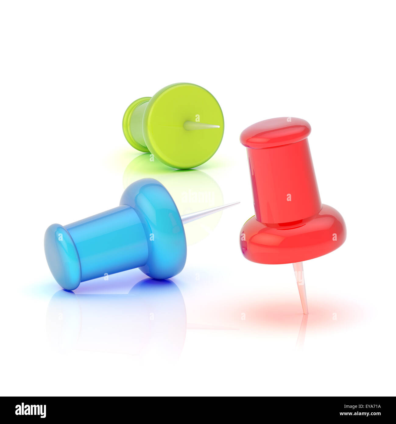Composition of three pins Stock Photo - Alamy