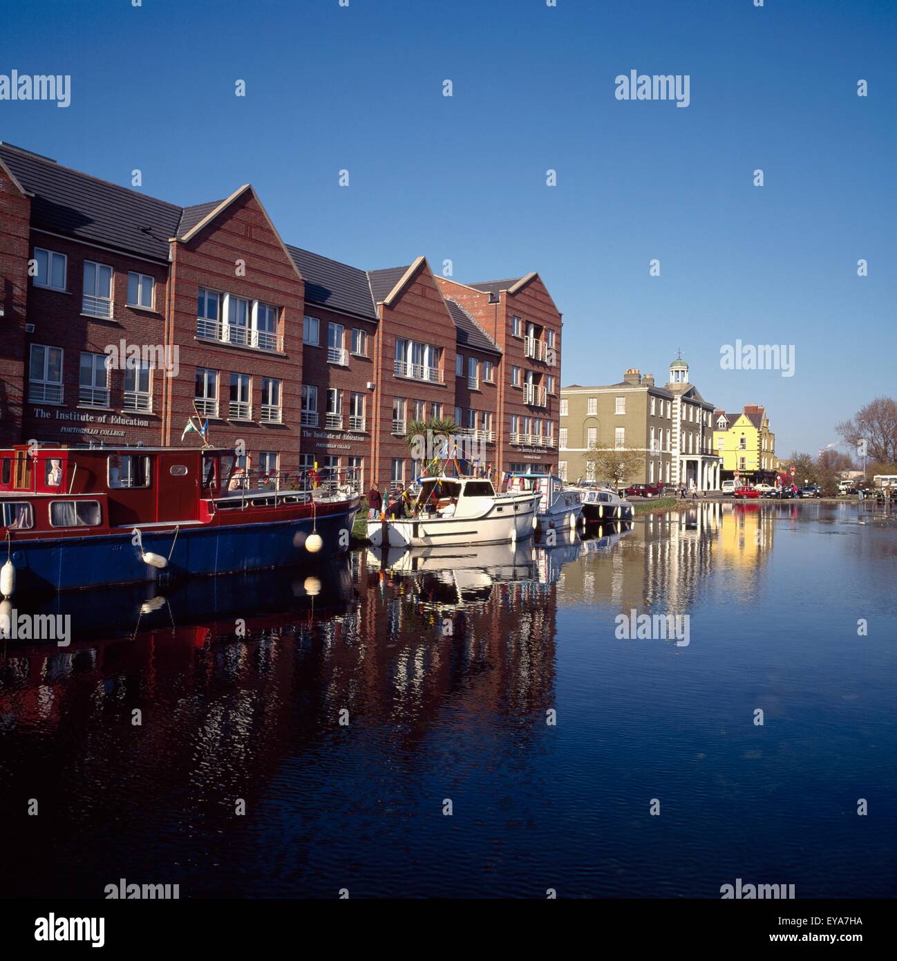 Grand Canal, Portobello, Dublin, Co Dublin, Ireland; Boats In The Grand Canal Stock Photo Alamy