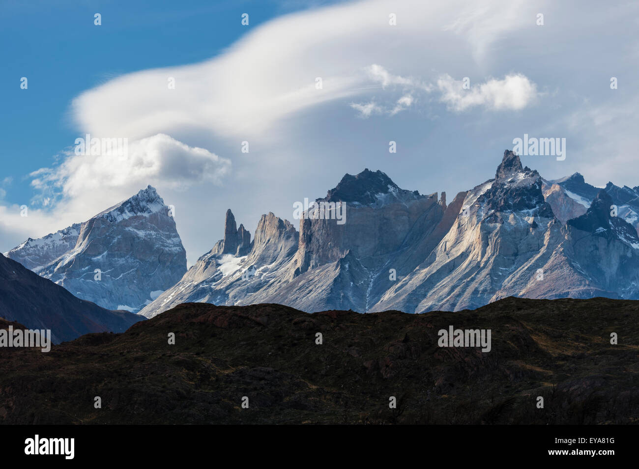 Cuernos del Paine, Torres del Paine National Park, Chilean Patagonia, Chile Stock Photo