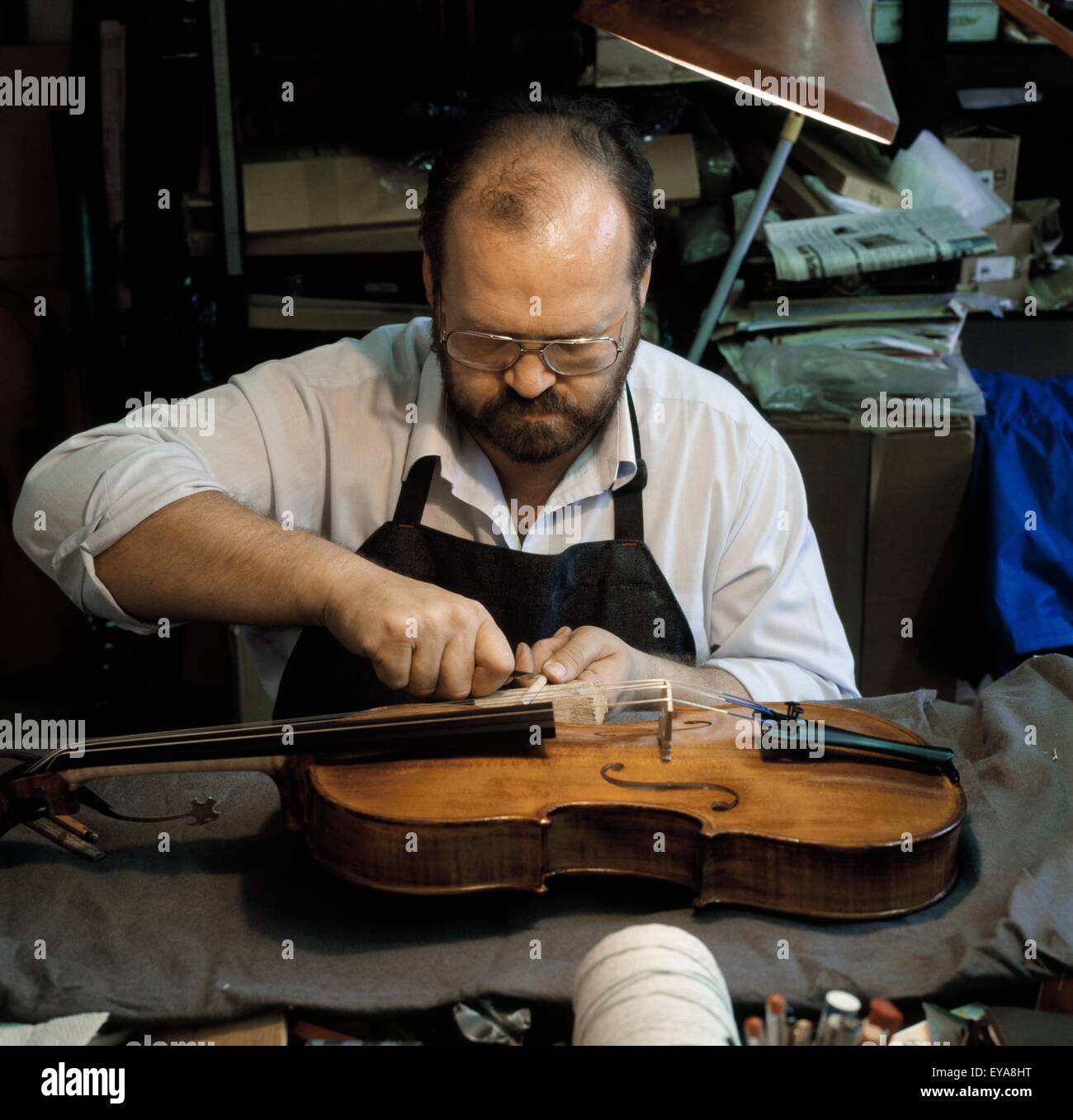 Violin Maker, Belfast, County Antrim, Northern Ireland Stock Photo Alamy