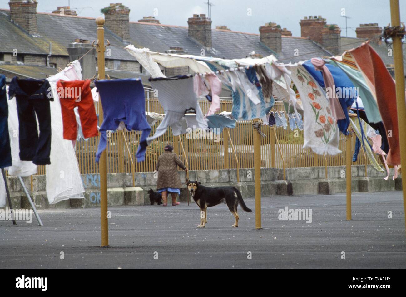 Laundry On Clothesline, The Liberties, Dublin City, County Dublin