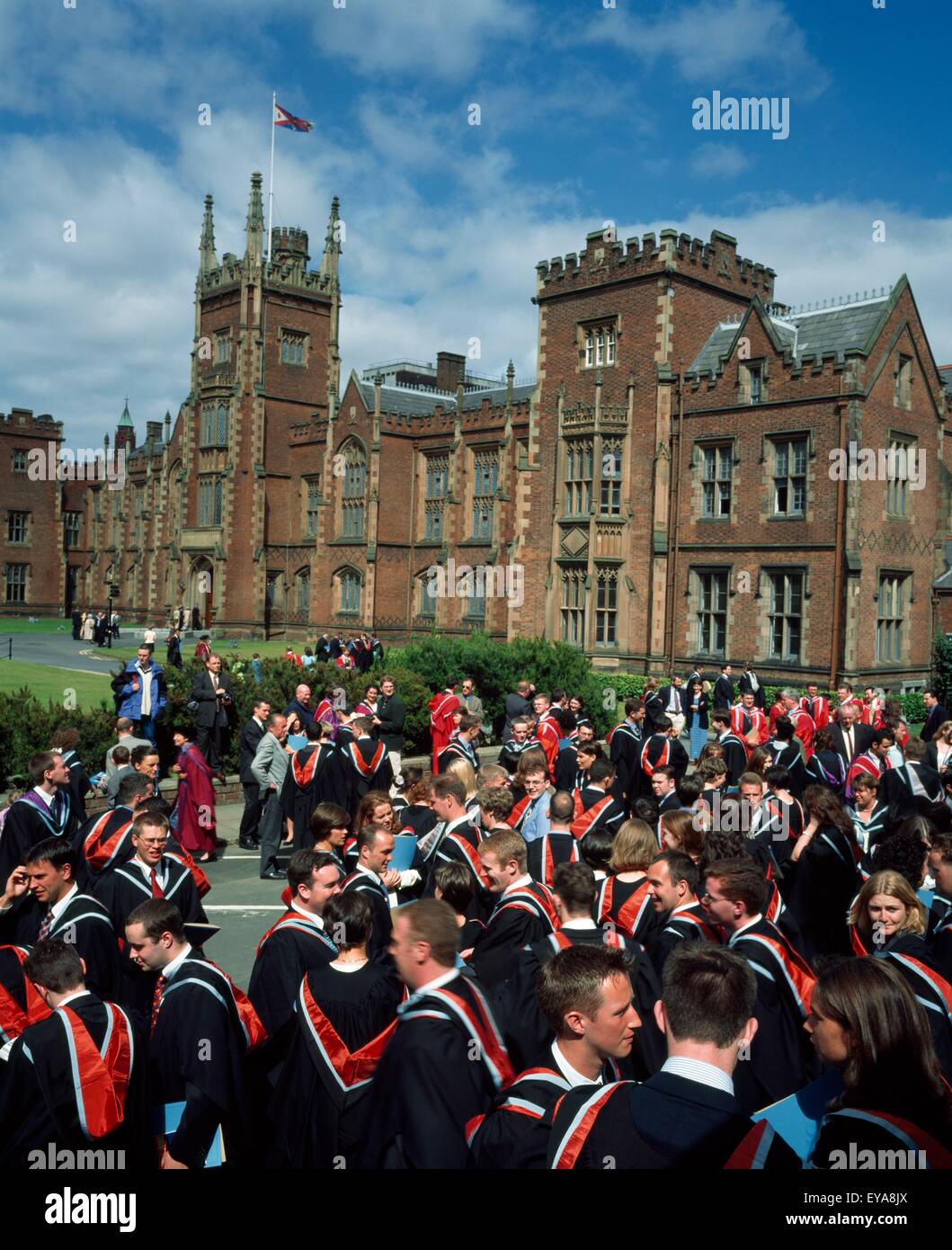 Graduation Day, Queen's University, Belfast, County Antrim, Ireland Stock Photo