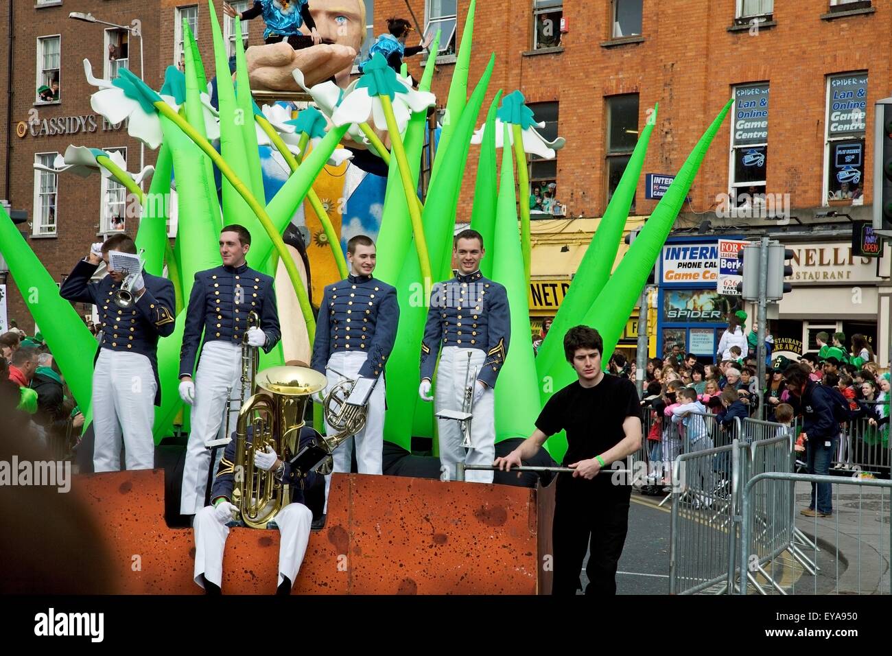 Dublin, Ireland; A Musical Band On A Parade Float Stock Photo Alamy