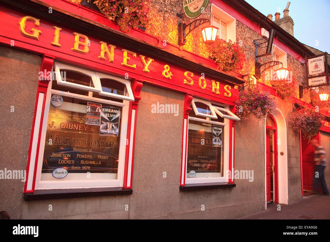 A Store Front Along The Street; Malahide, County Dublin, Ireland Stock
