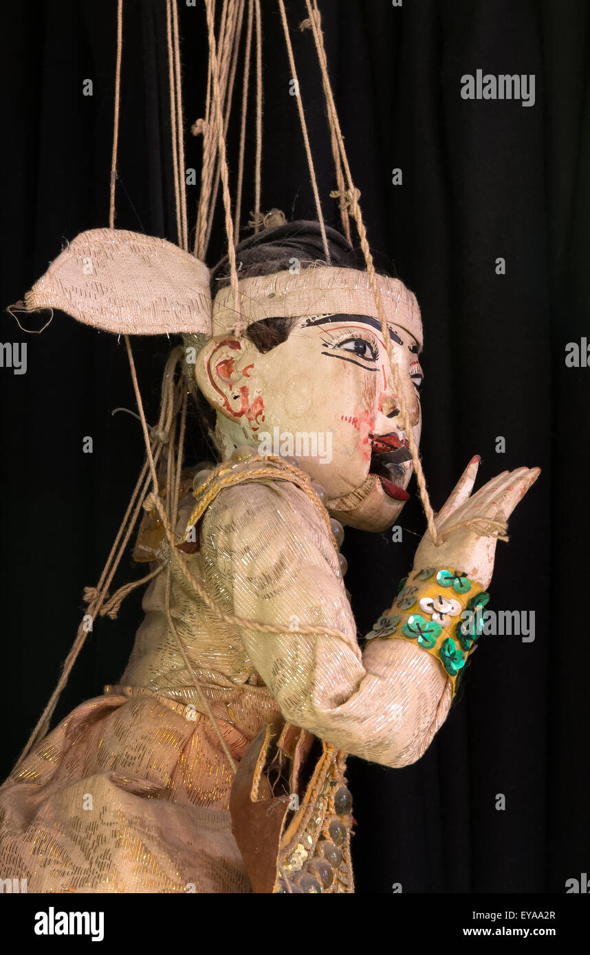 Berlin, Germany, character puppet theater at Treptow Park "katydid