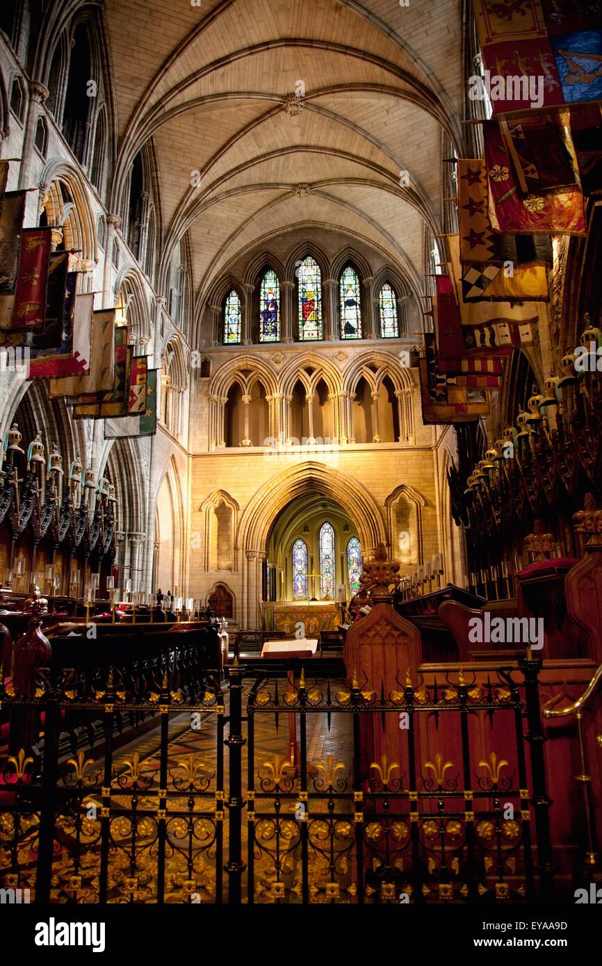 Interior Of Christ Church Cathedral Dublin County Dublin Ireland EYAA9D 
