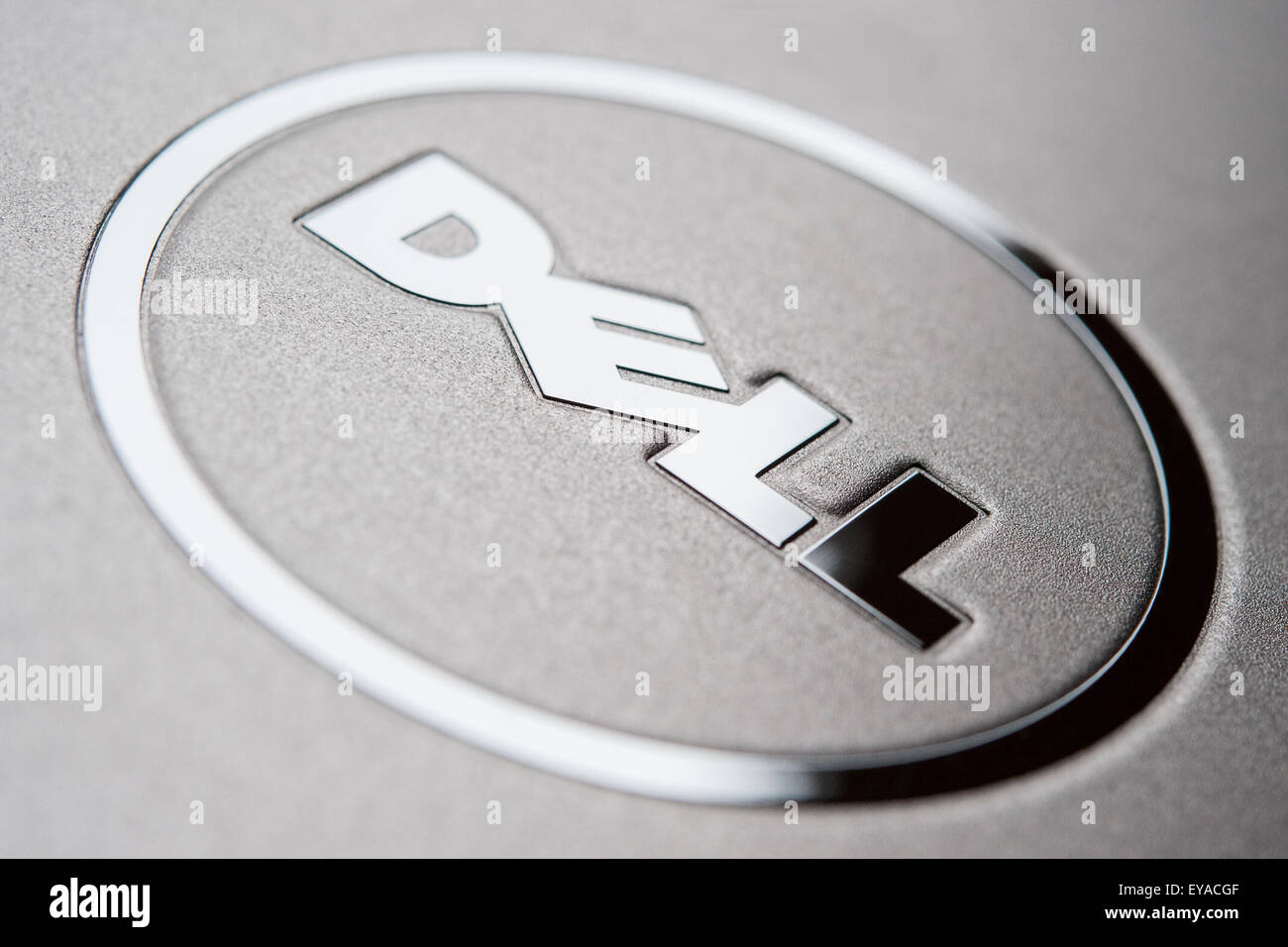 Hannover, Germany, the computer manufacturer Dell Logo on a laptop Stock Photo