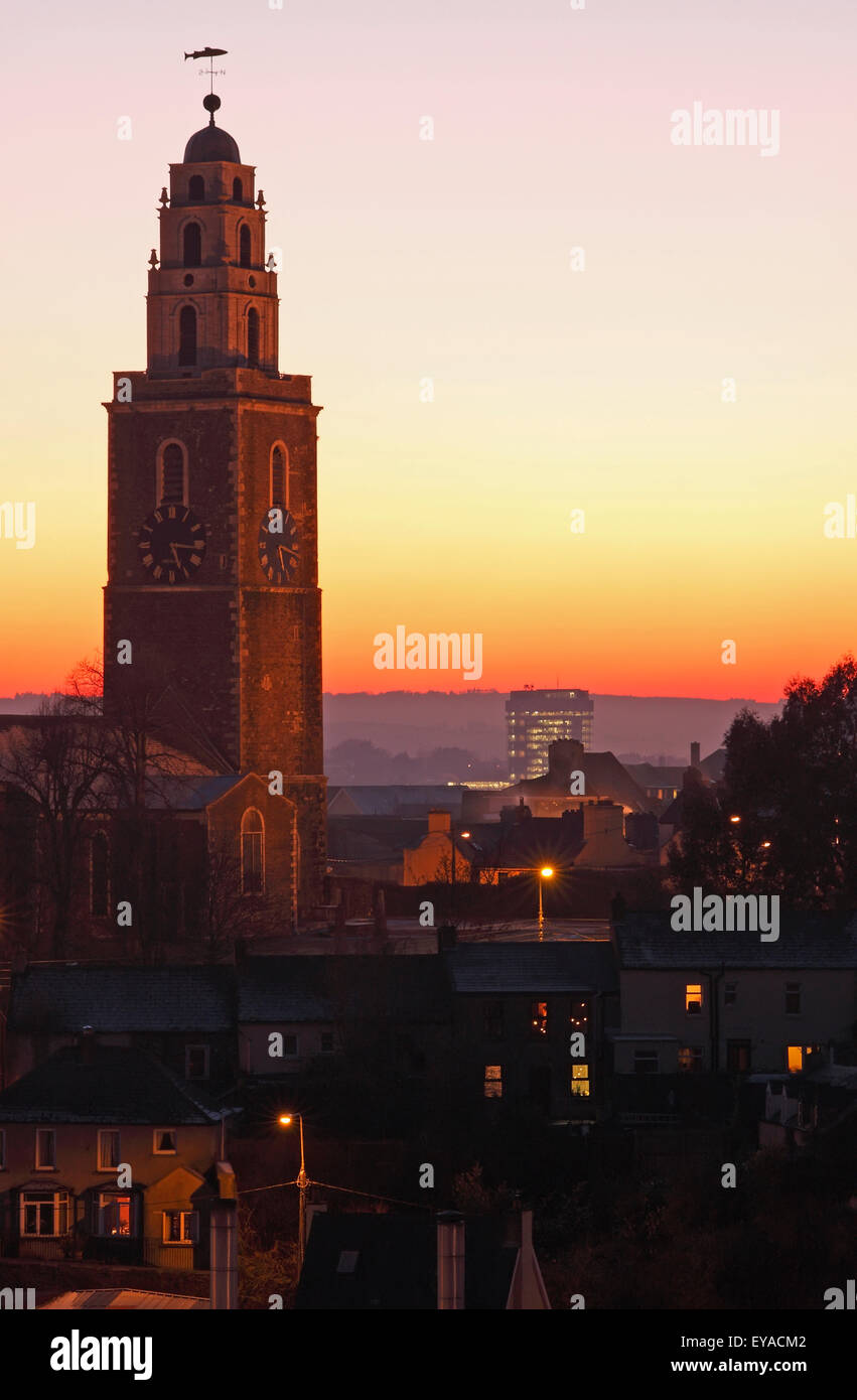 Sunset View Of Shandon Tower; Cork City, County Cork, Ireland Stock Photo Alamy
