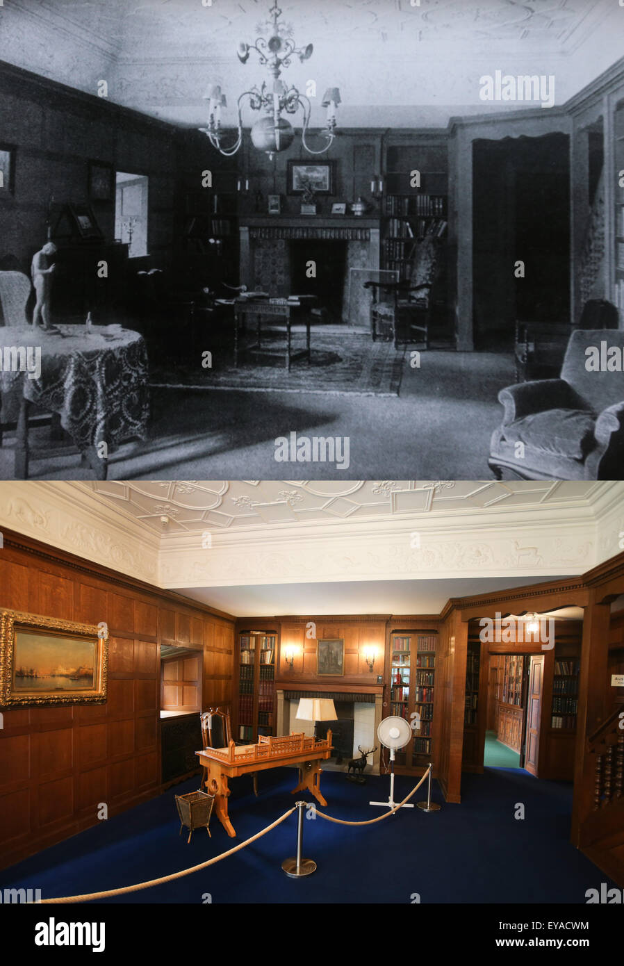 Potsdam. 26th July, 1945. Combo photos show an reshot file photo of the