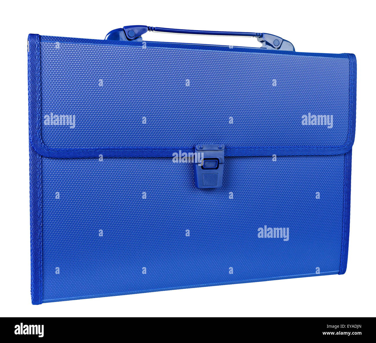 the blue briefcase isolated on white background Stock Photo