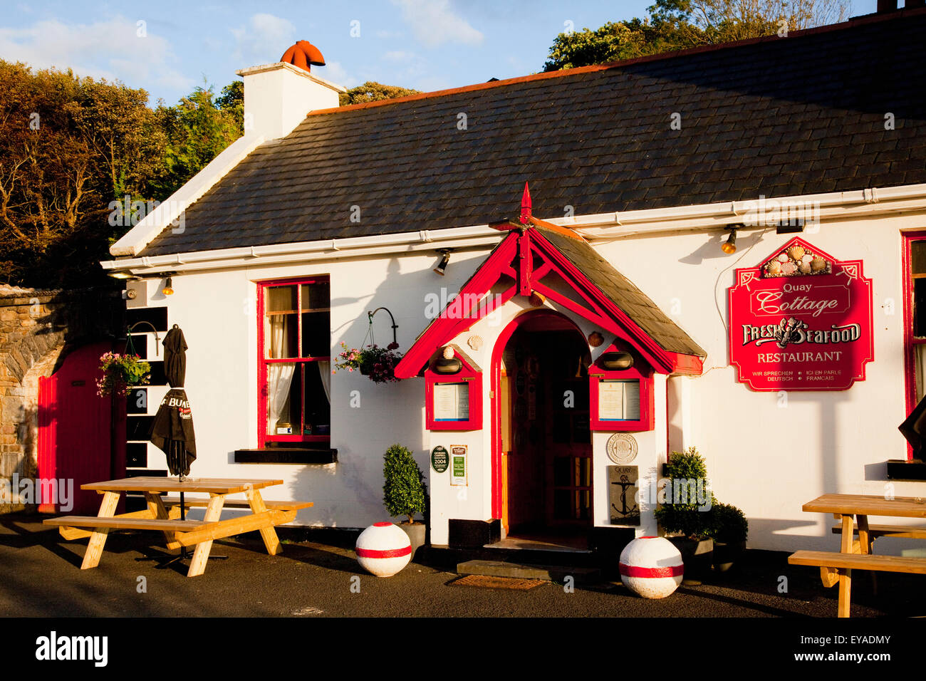 Quay Cottage Restaurant; Westport, County Mayo, Ireland Stock Photo Alamy