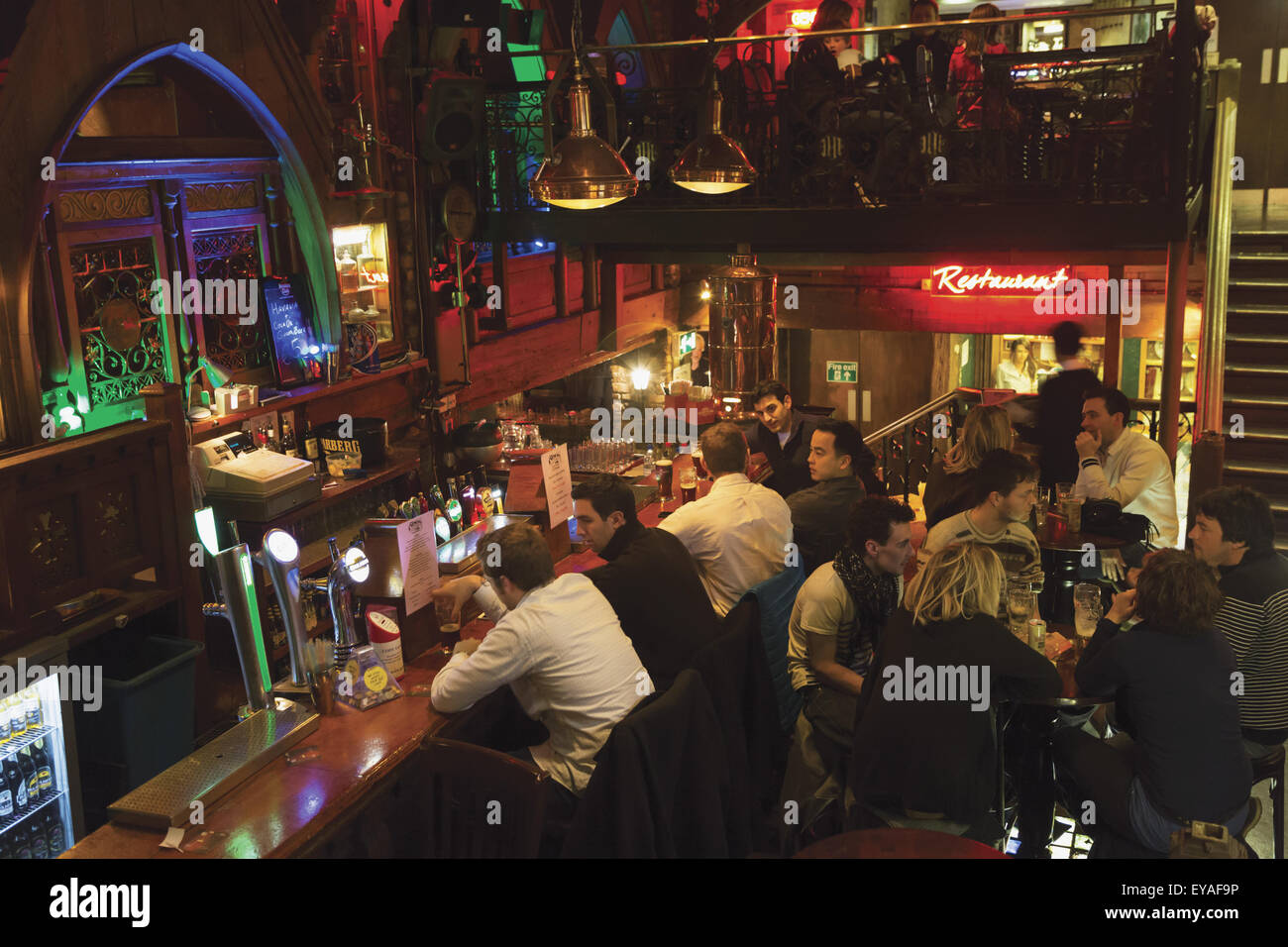 Nightlife And Interior Of The Quays Pub; Galway, County Galway, Ireland
