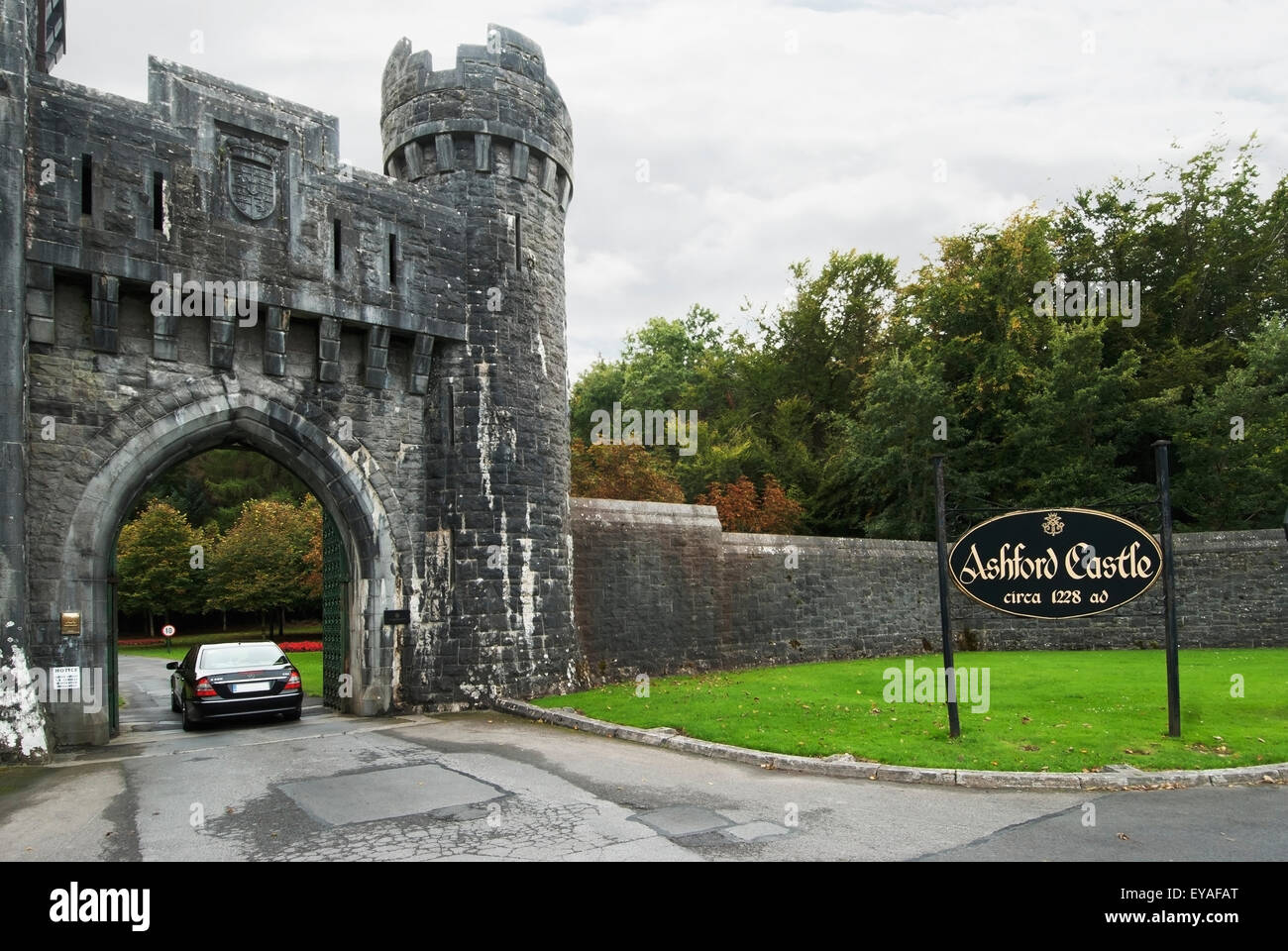 Entrance Gate To Ashford Castle; Cong, Ireland Stock Photo Alamy