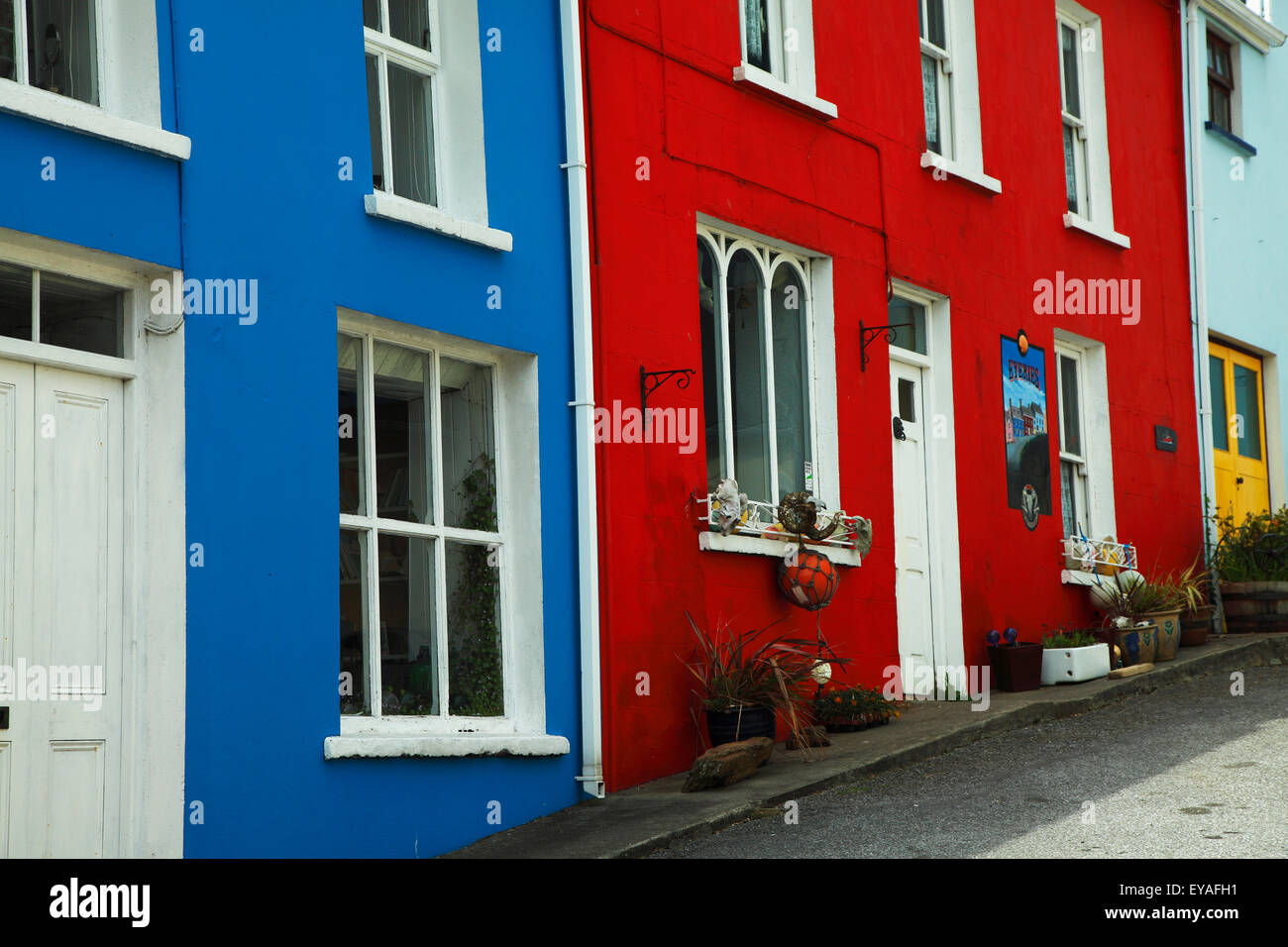 Bright colourful houses; Eyeries, County Cork, Ireland Stock Photo Alamy