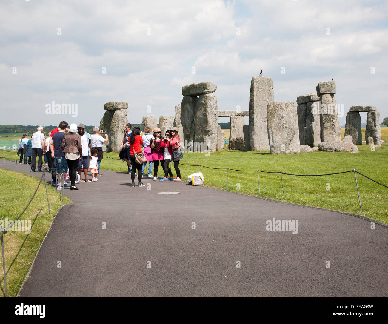 World Heritage henge neolithic site of standing stones at Stonehenge
