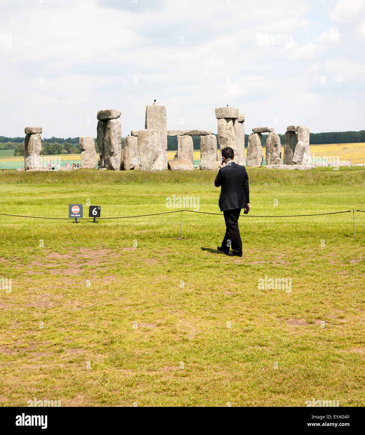 World Heritage henge neolithic site of standing stones at Stonehenge