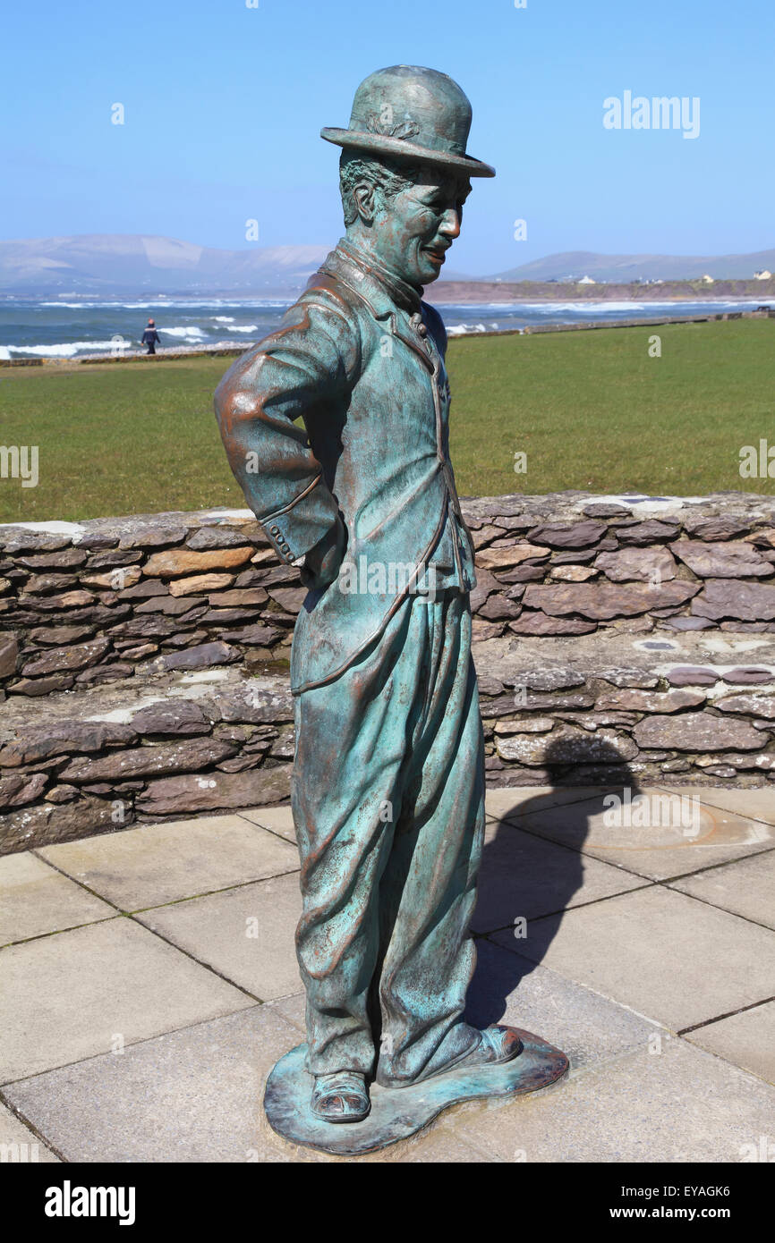 Charlie chaplin statue in waterville hires stock photography and
