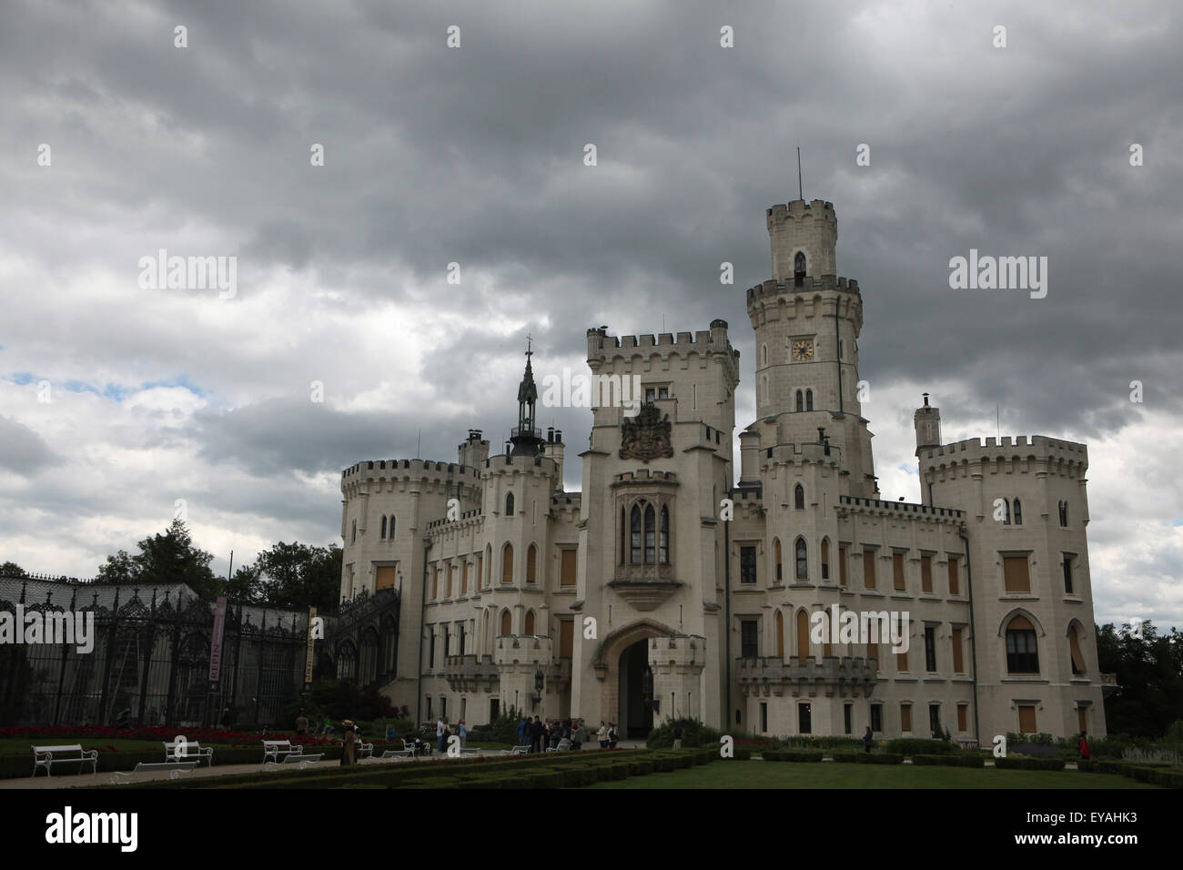 Hluboka Castle in Hluboka nad Vltavou, South Bohemia, Czech Republic. Stock Photo