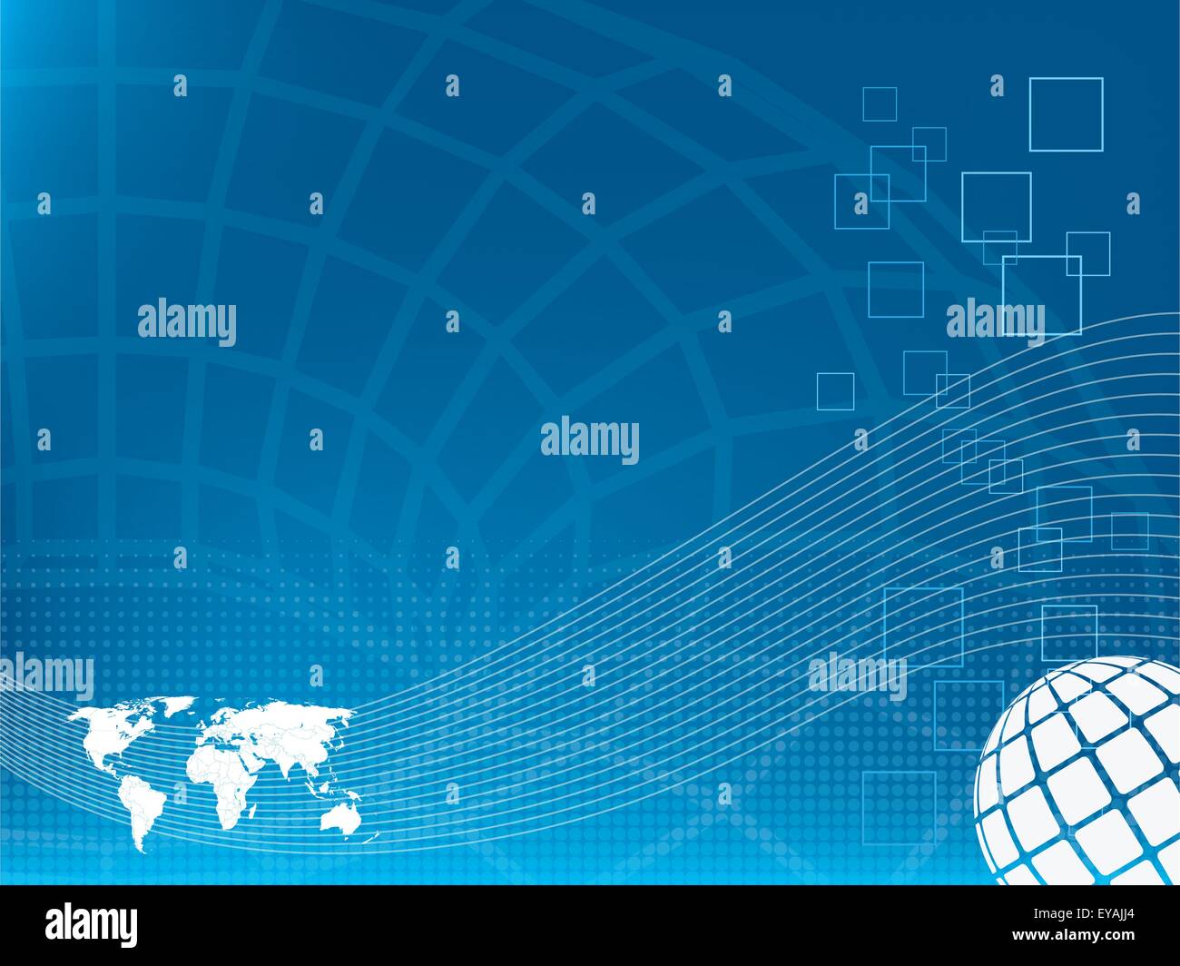 Vector illustration background in technology and the world map Stock ...