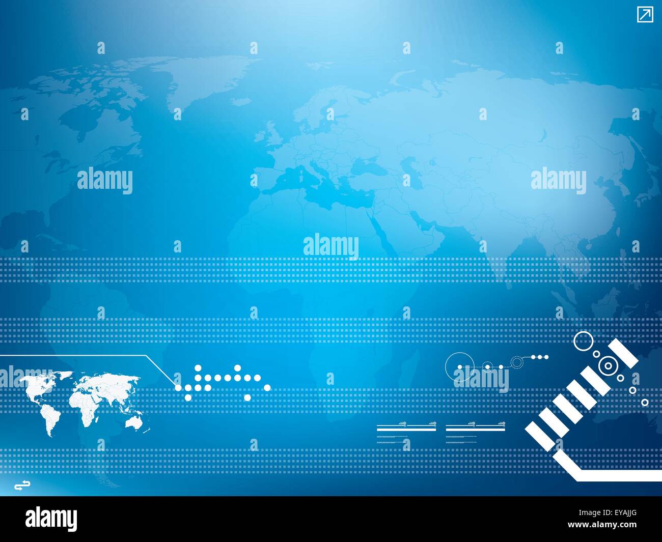 Vector illustration background in technology and the world map Stock ...