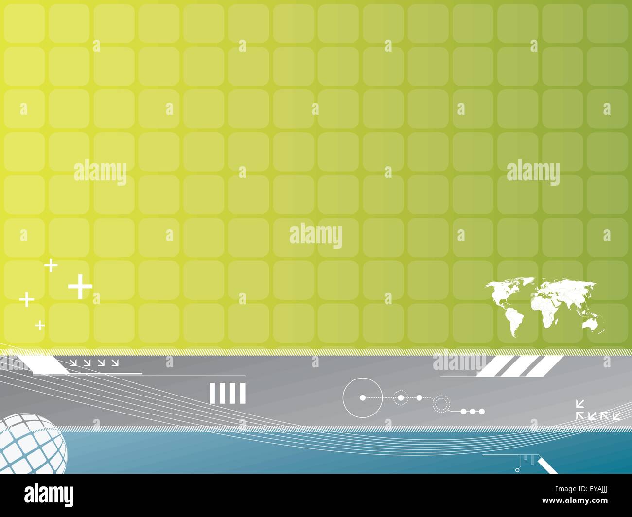 Vector illustration background in technology and the world map Stock ...