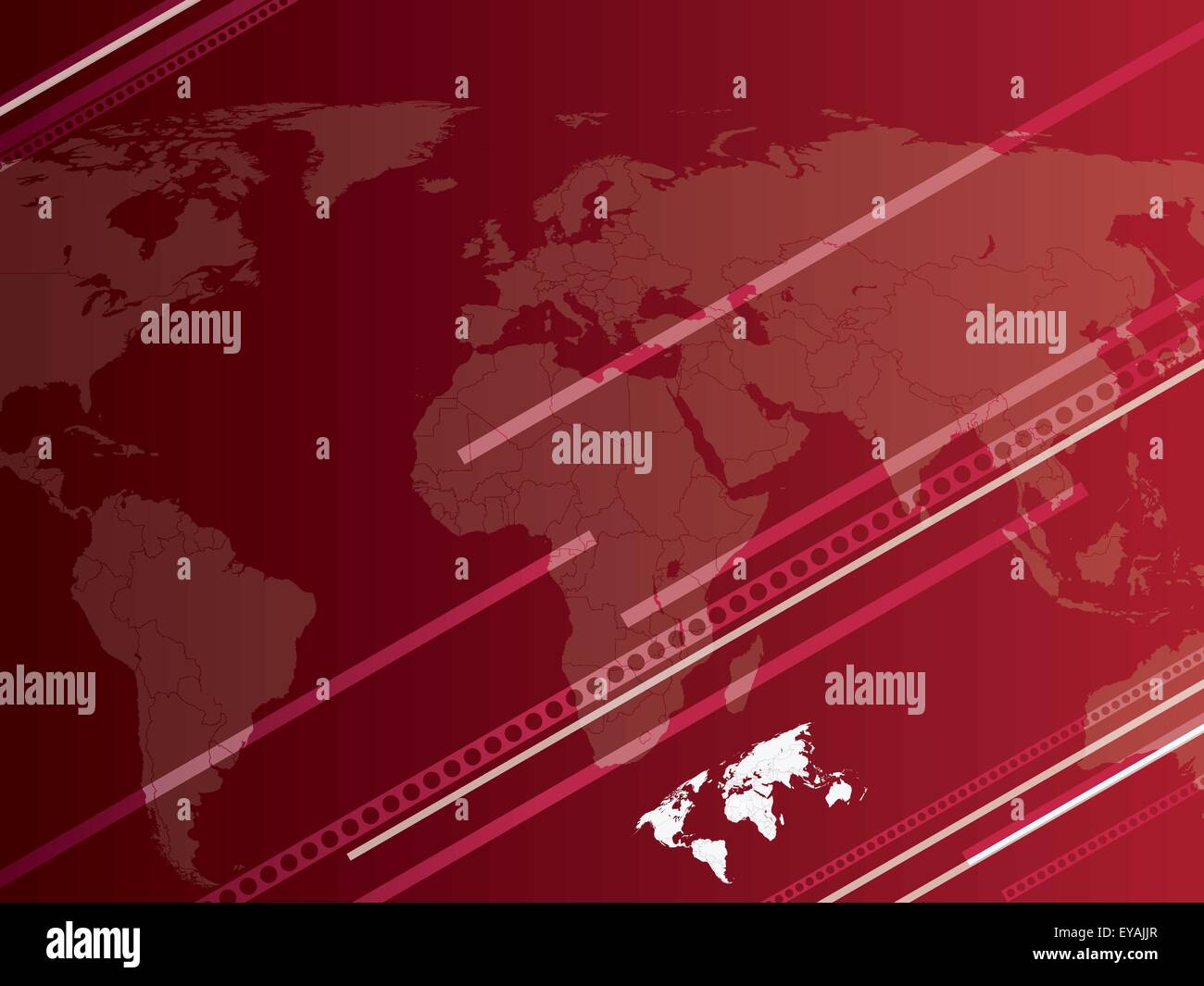 Vector illustration background in technology and the world map Stock ...