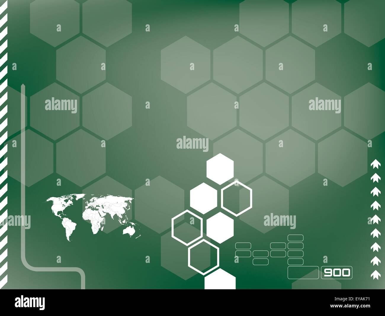 Vector illustration background in technology and the world map Stock ...