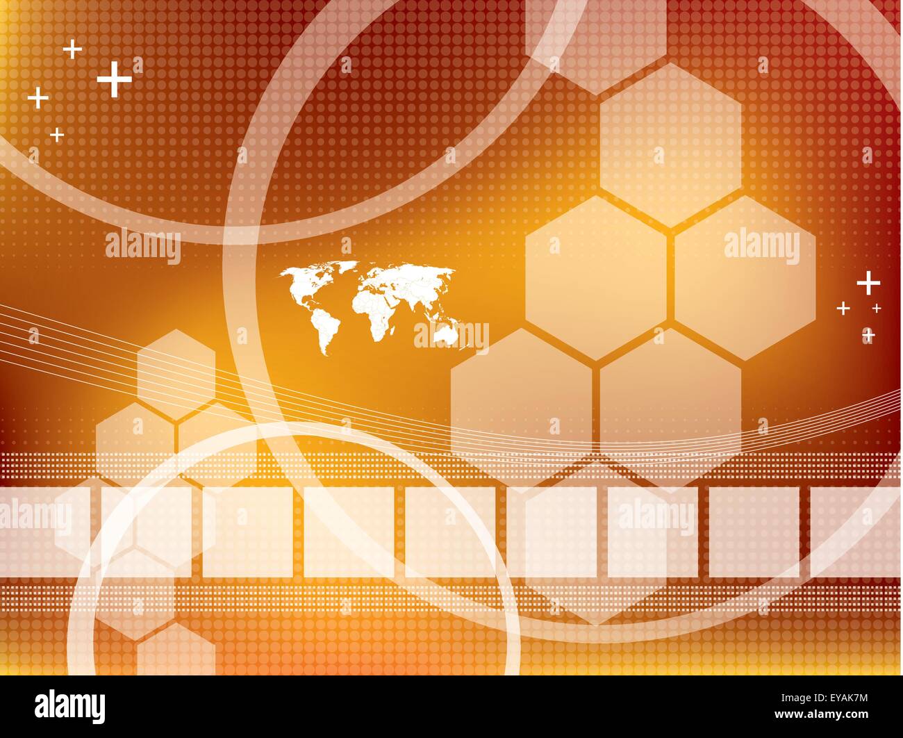 Vector illustration background in technology and the world map Stock ...