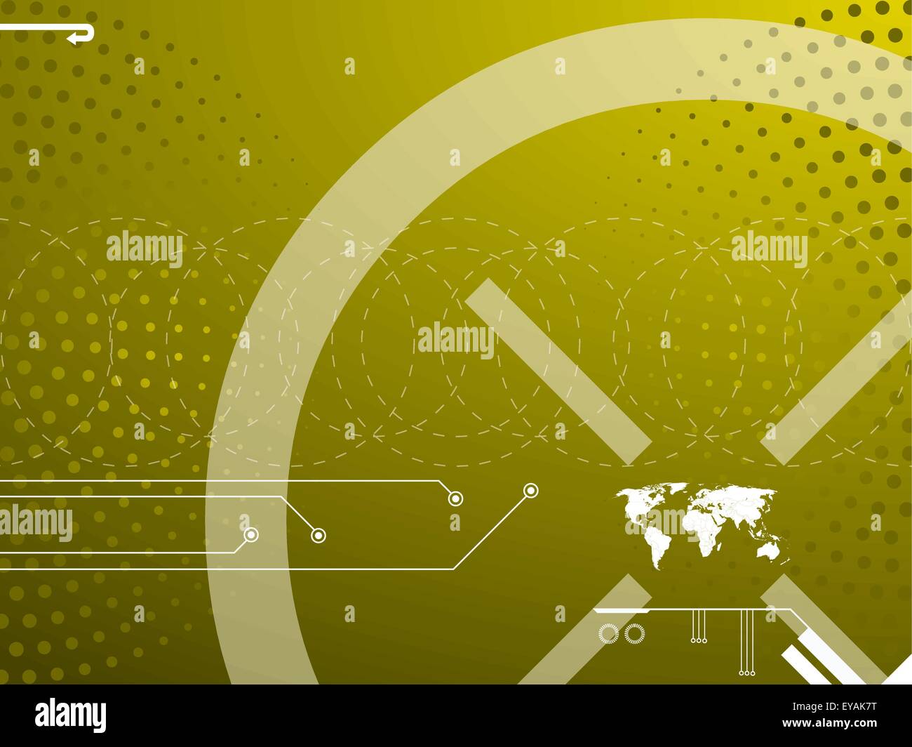 Vector illustration background in technology and the world map Stock ...