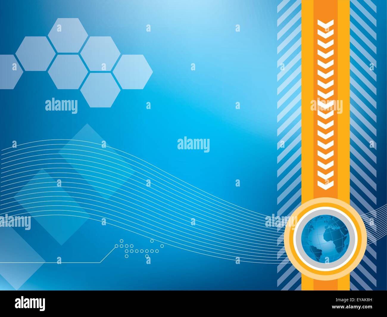 Vector illustration background in technology and the world map Stock ...